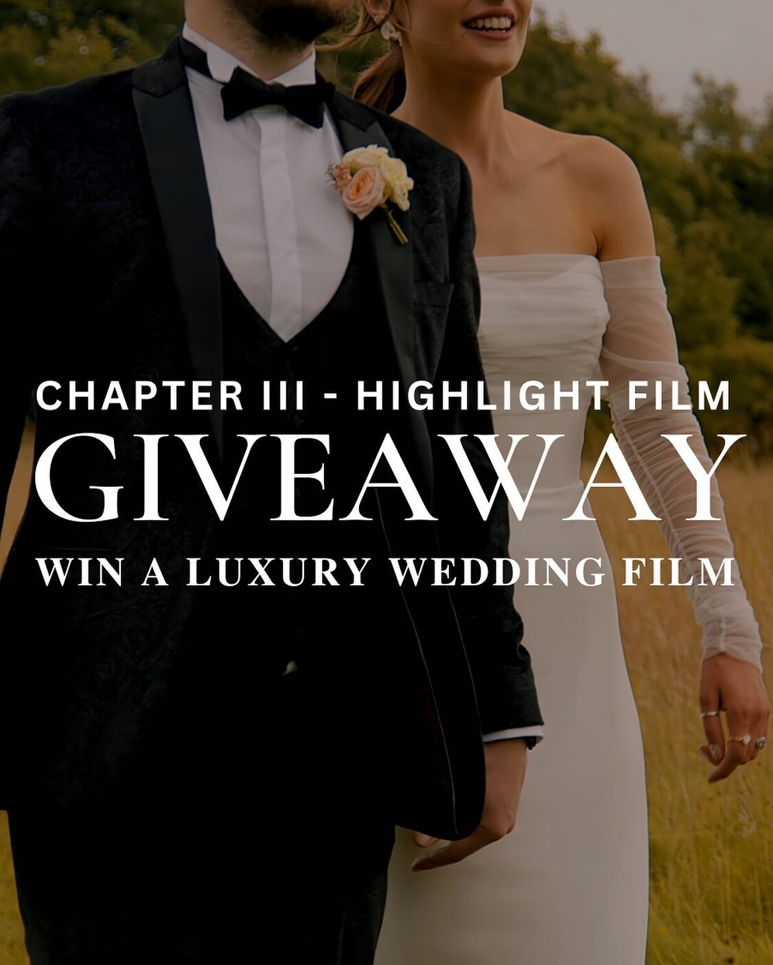 WIN YOUR WEDDING FILM WITH US**** (valued at &pound;3,500) 🎥🎬 ✨

Attention!! All #engaged couples getting married in 2024/2025 this is a giveaway you do not want to miss!

How to enter:

1.  Like &amp; Share this post;
2. Make sure you follow our a