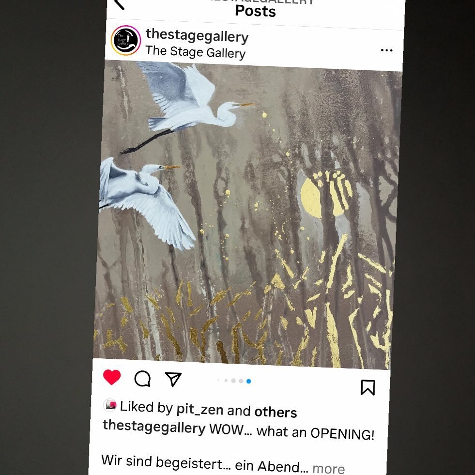 Thanks so much to @thestagegallery in Bonn, Germany for including my work in their current exhibition- delighted to see my painting in their post from the opening night 😄. The exhibition runs until the 8th June. 
.
.
.
.
.
#visualartexhibition #arti