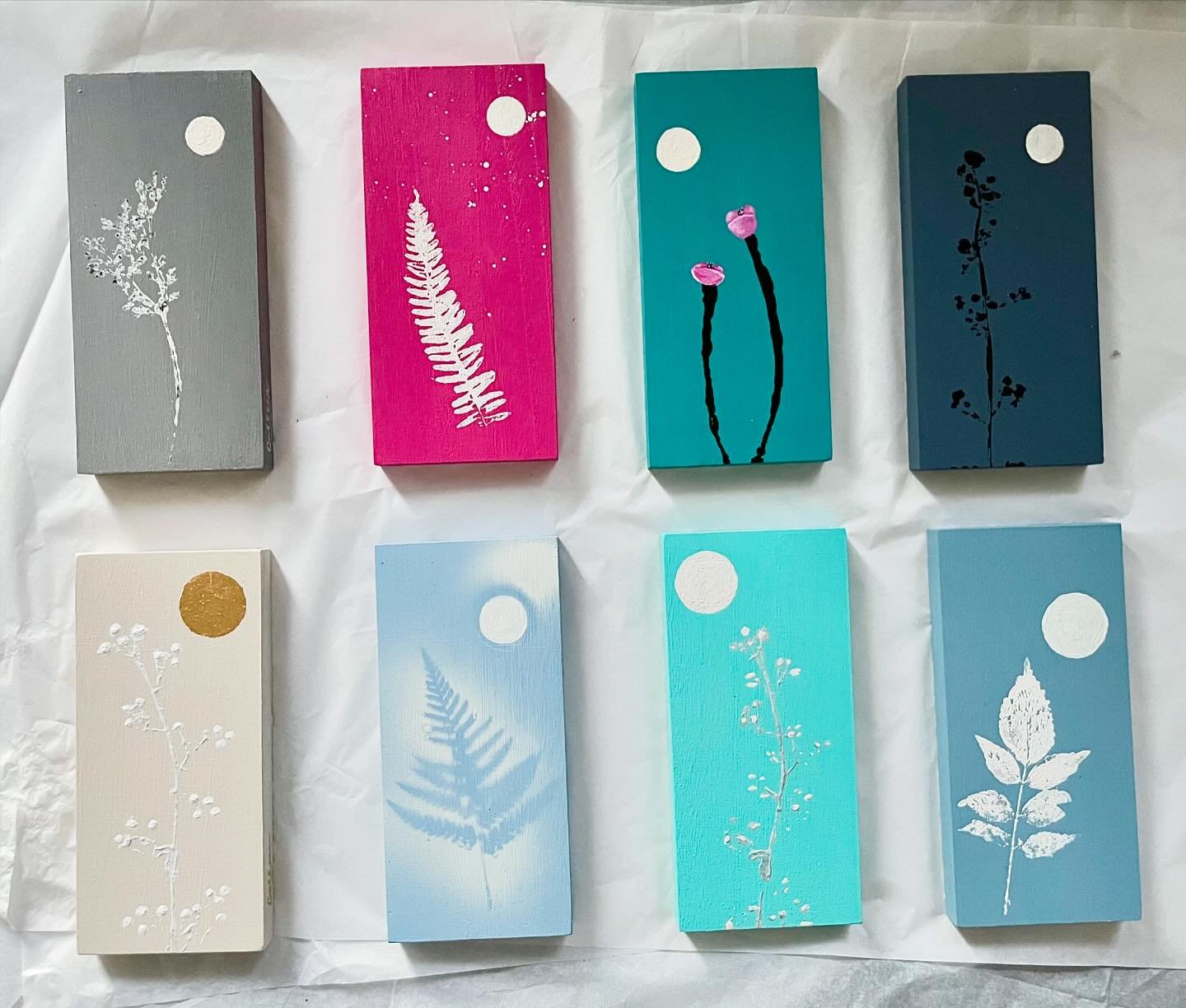 I only have 4 of these little ones left from the &ldquo;Woodland Magic Collection&rdquo; they measure 8&rdquo;x4&rdquo;/9.5cmx20cm, ready to hang, &euro;49 each. Some are on my website, some are not so please contact me directly if you see one you wo