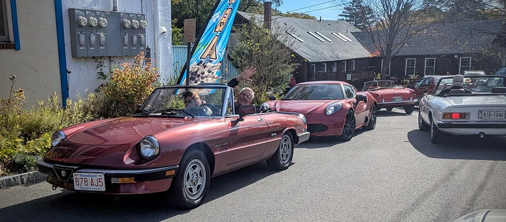 Alfa traffic jam as we set off