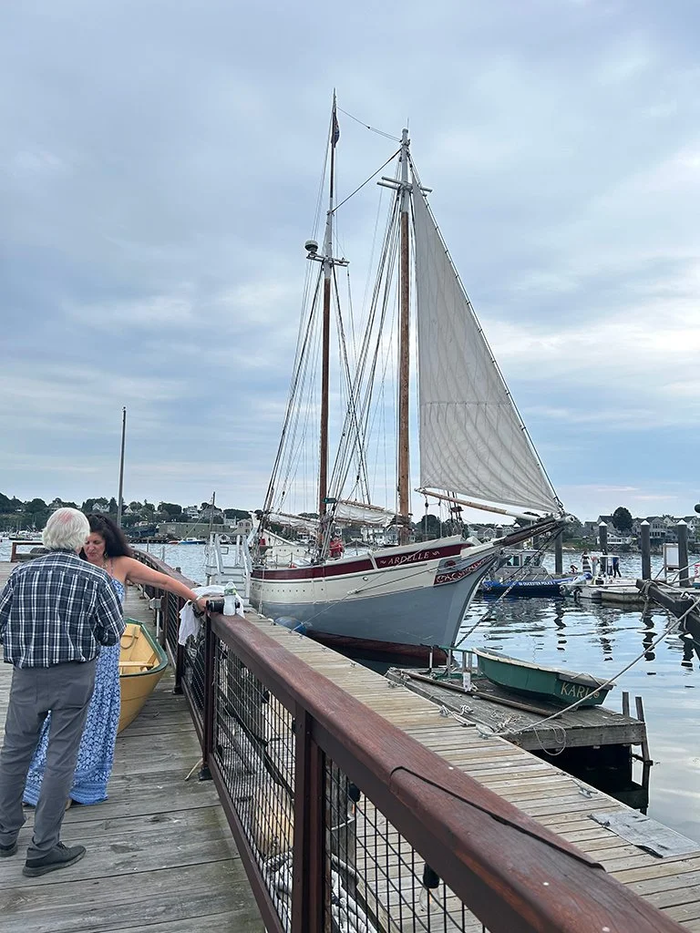 Preparing to board the Ardelle