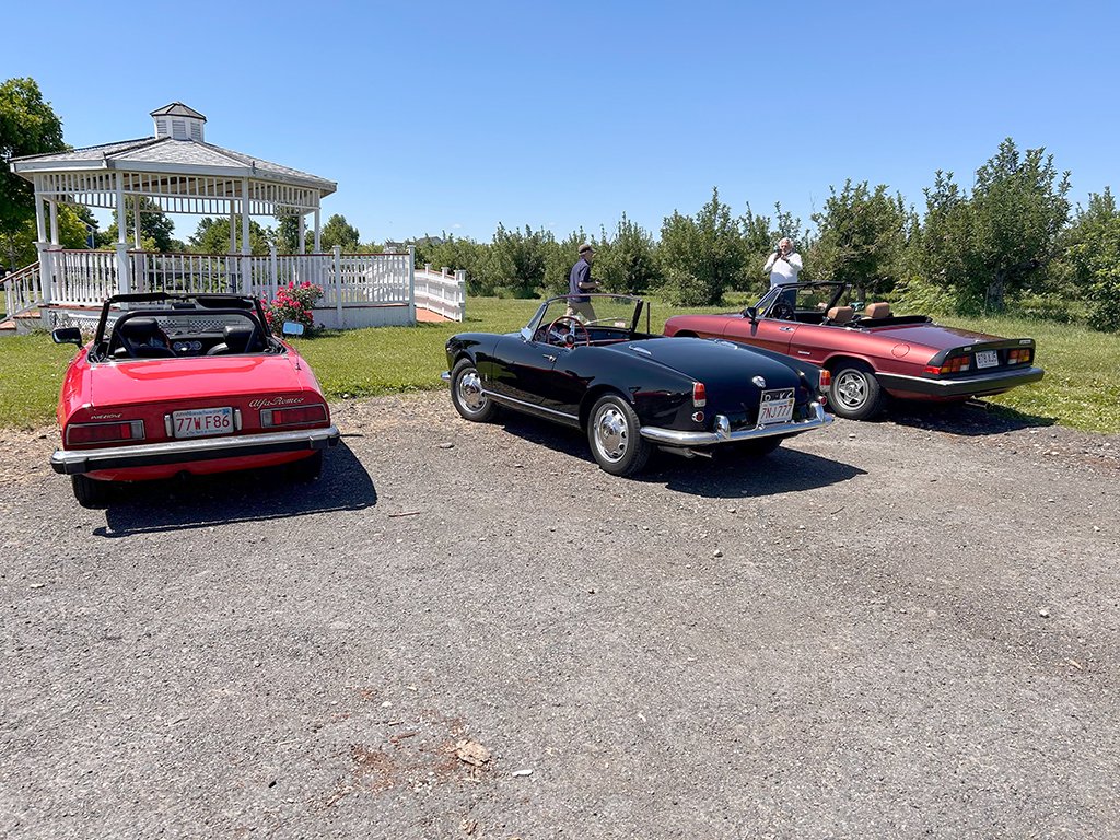 Gazebo and Alfas at the Sholan Farms pit stop