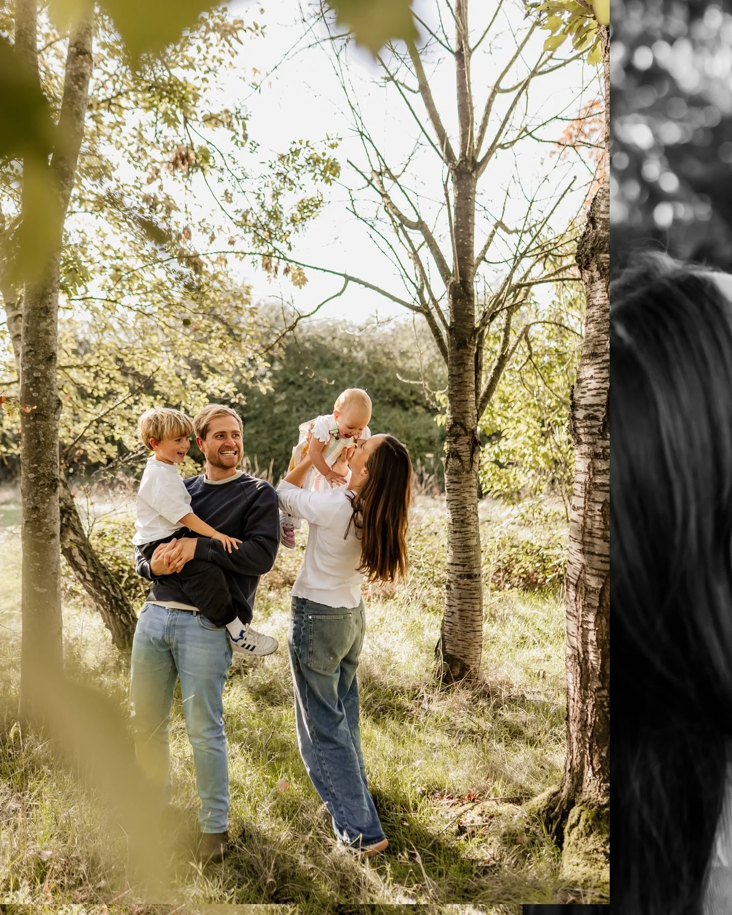 Playing under the trees.

Taking us back to slightly warmer day with this beautiful family.