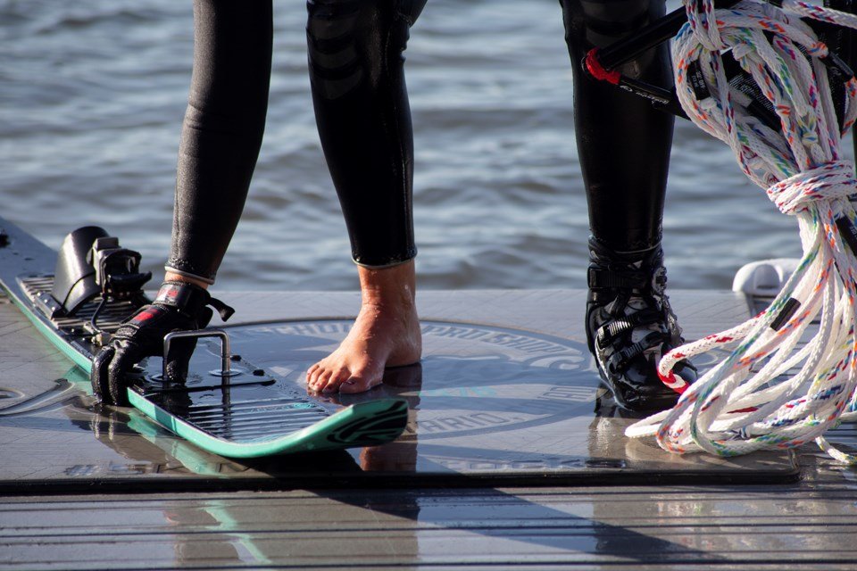  Wendy Durigon seen after practicing slalom waterskiing on Puslinch Lake. Durigon will compete later this month in Peru at the IWWF Pan American Senior Water Ski Championships. Kenneth Armstrong/GuelphToday 