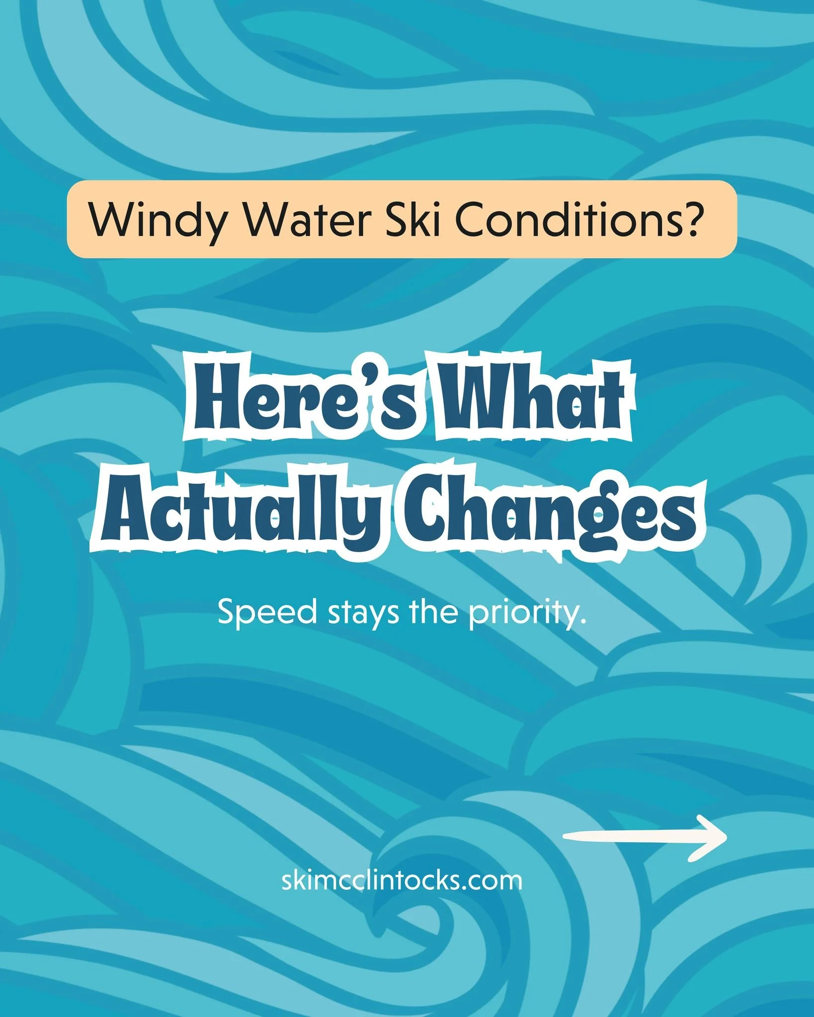 Wind changes the conditions.
It doesn&rsquo;t change what matters.
.
Speed and direction are still the focus.
In a tailwind, releasing earlier allows the ski to decelerate so you can focus on direction into the turn.
.
In a headwind, you need a stron