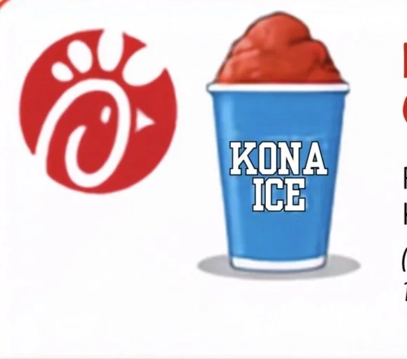 Punch card for Chick-fil-A & Kona Ice