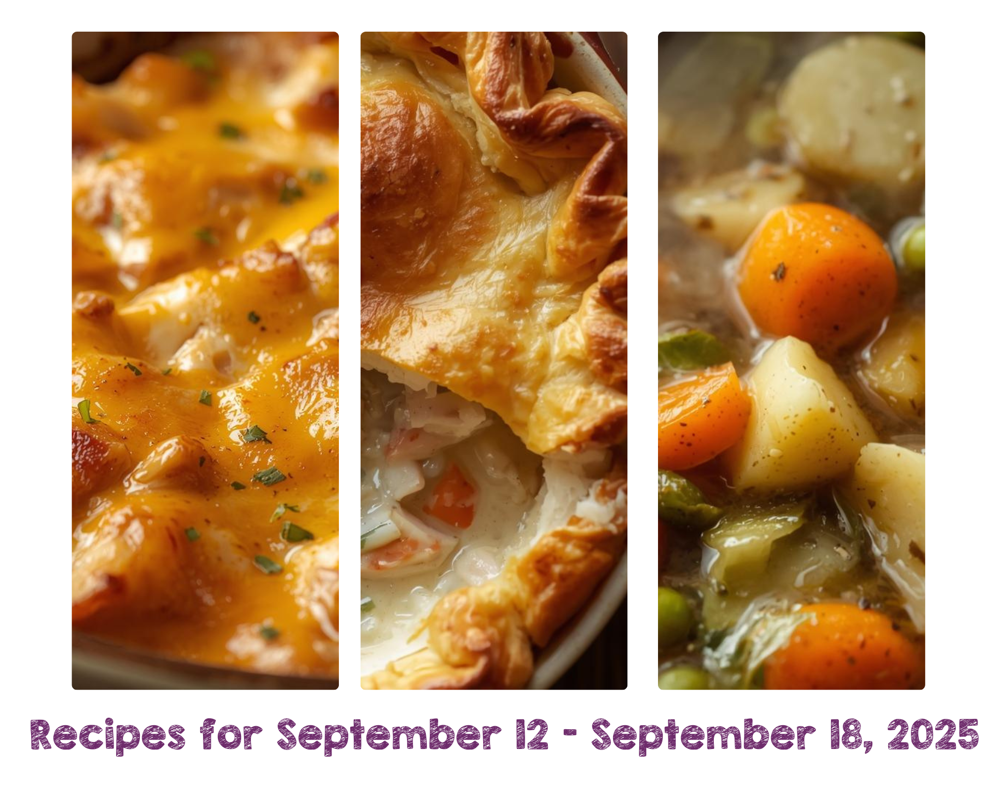 Recipes for September 12 - September 18, 2025