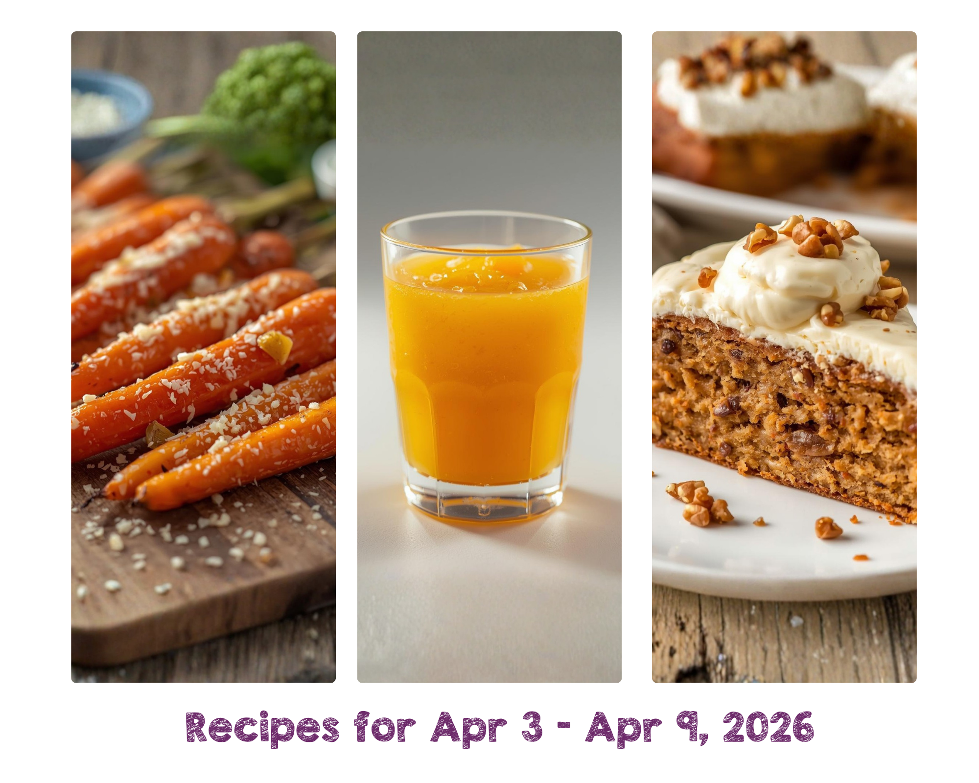 Recipes for April 3 - April 9, 2026 
