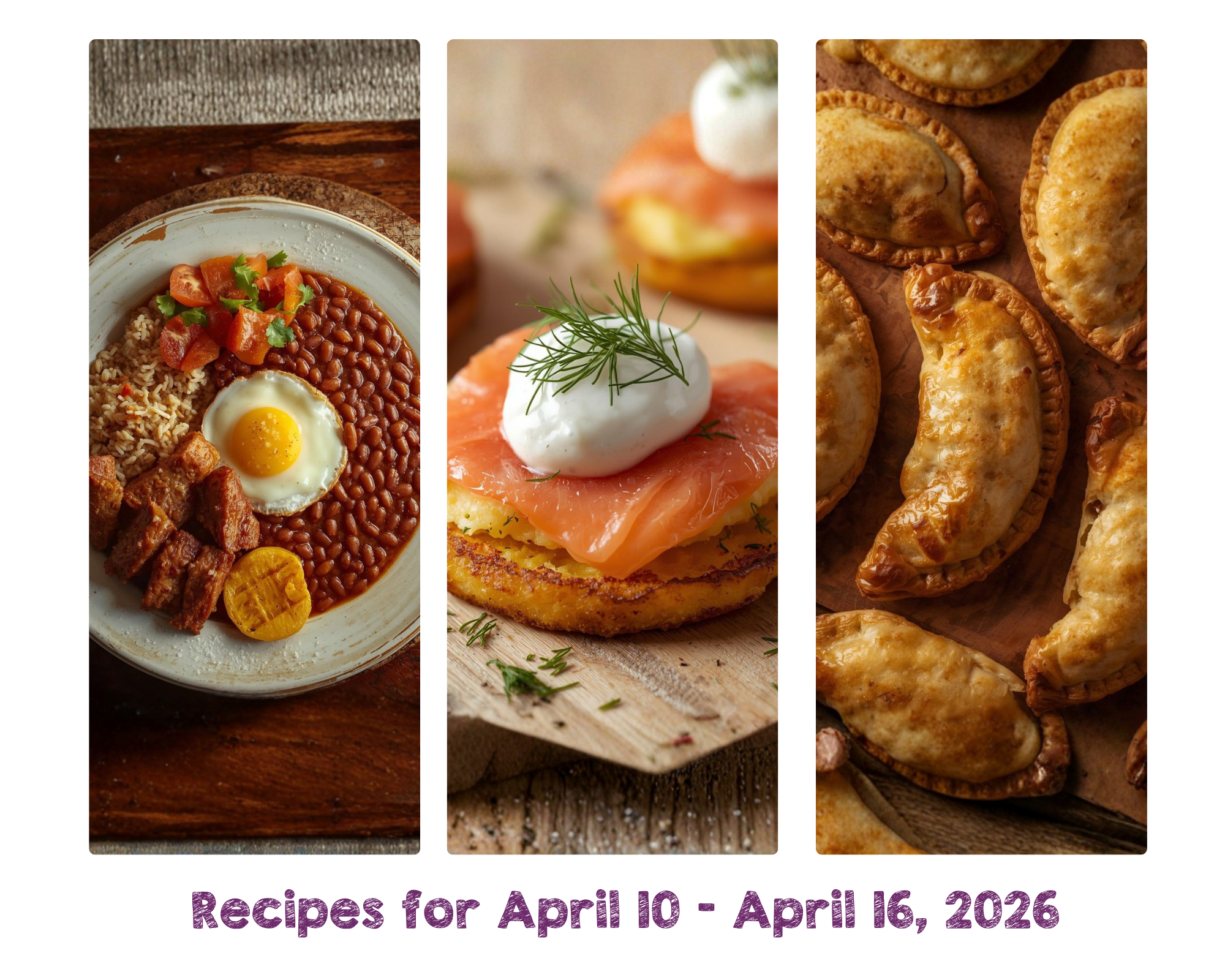 Recipes for April 10 - April 16, 2026 