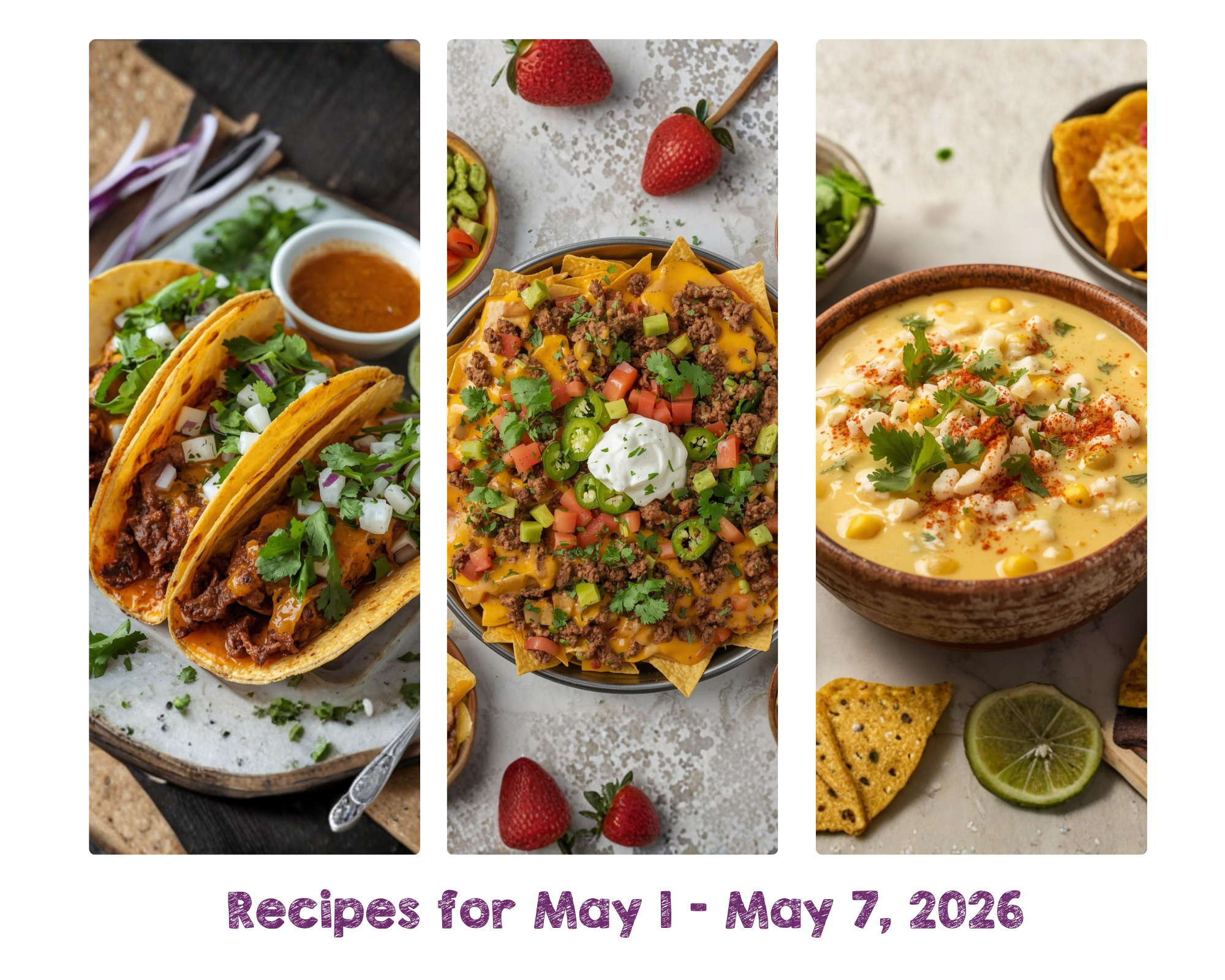 Recipes for May 1 - May 7, 2026 