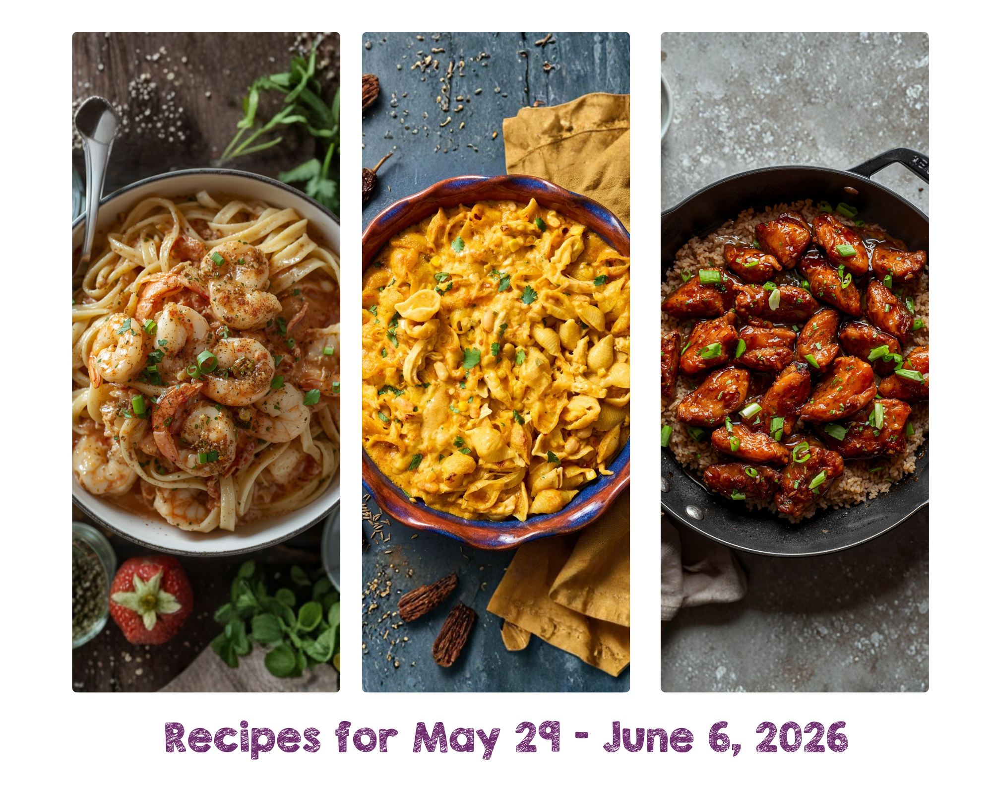 Recipes for May 29 - June 4, 2026 