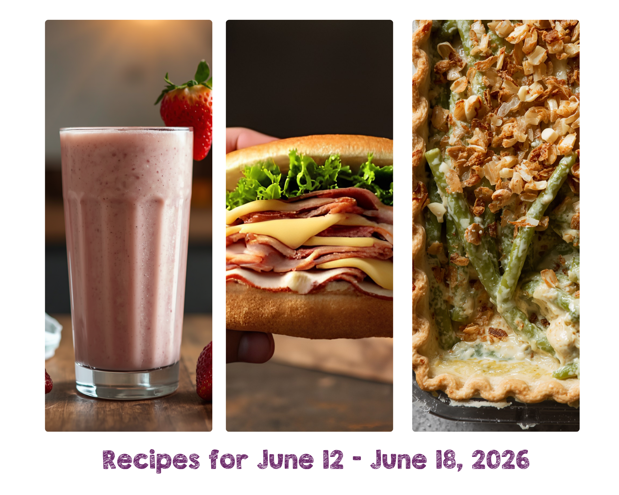 Recipes for June 12 - June 18, 2026