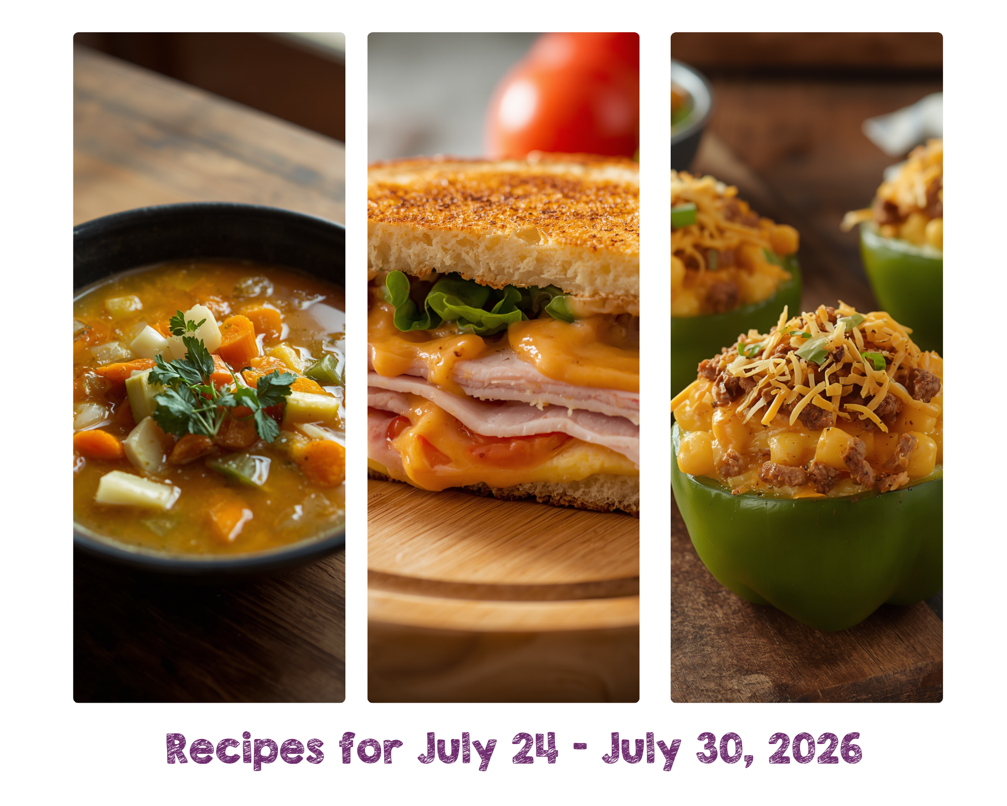 Recipes for July 24 - July 30, 2026