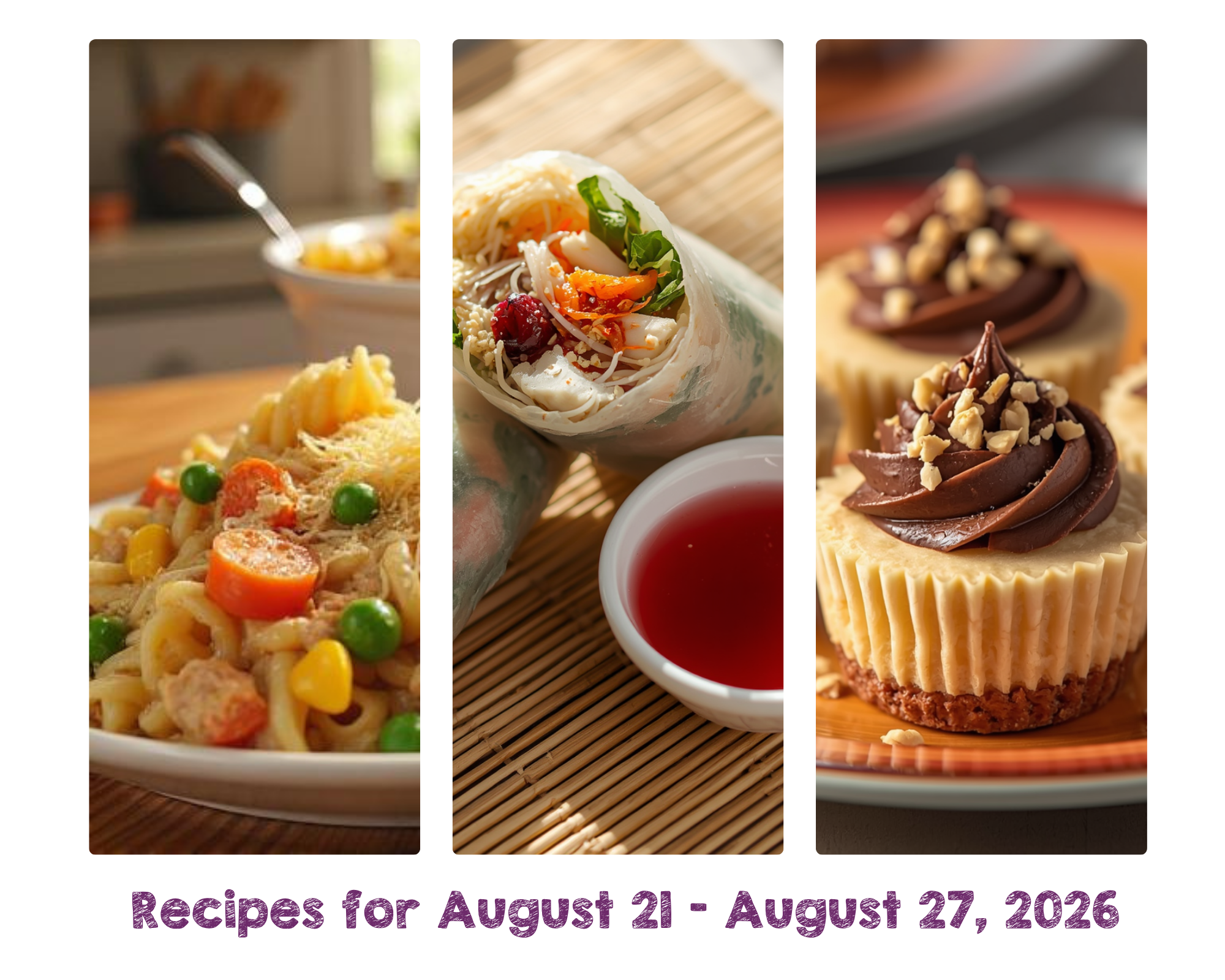 Recipes for August 21 - August 27, 2026