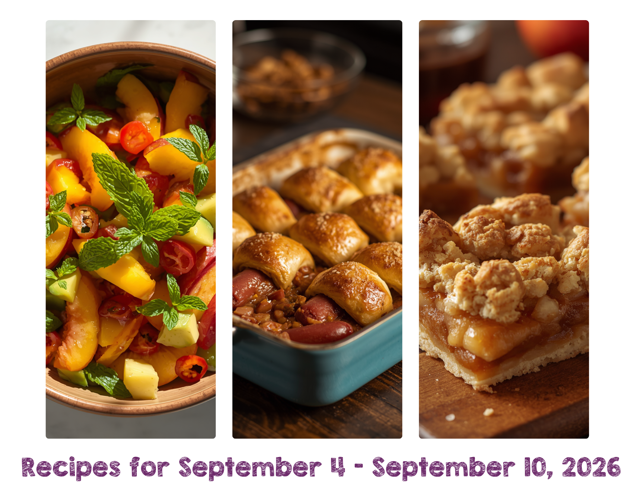 Recipes for September 4-10, 2026