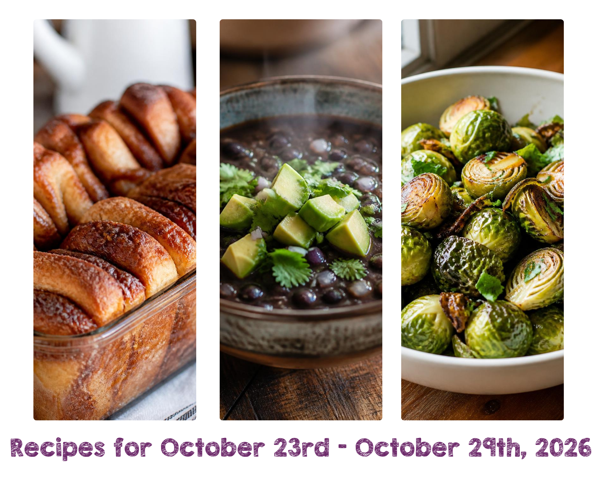 Recipes for October 23rd - October 29th, 2026