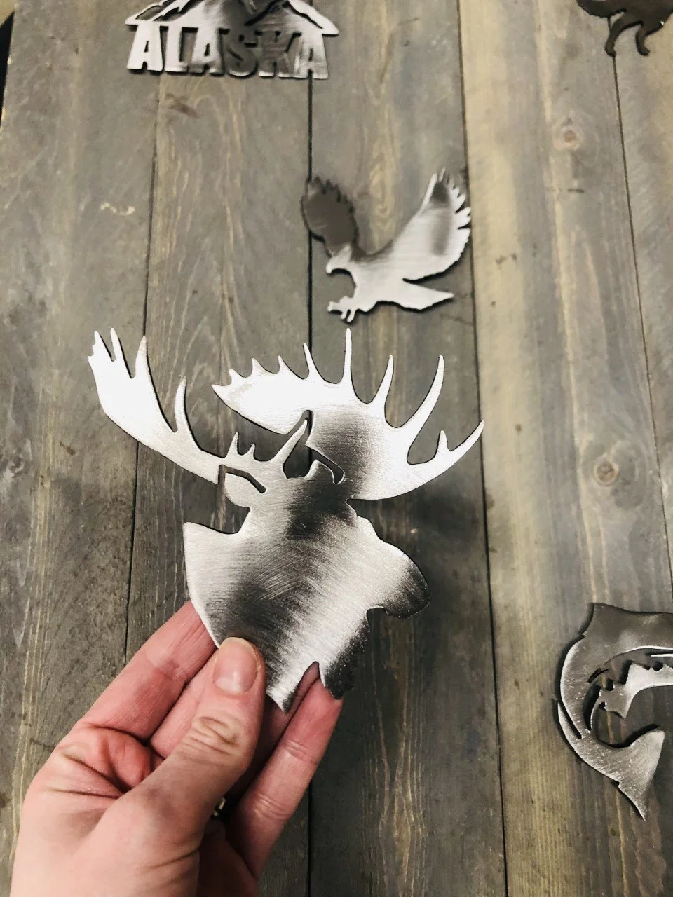 Silver Steel Wildlife Magnet