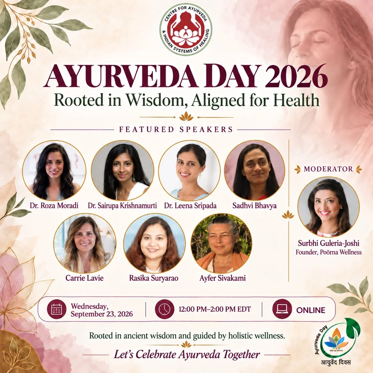 🌿 Rooted in ancient wisdom. Aligned for modern health.

Join us online for &ldquo;International AYURVEDA DAY 2026&rdquo;&mdash;a meaningful conversation with leading voices in Ayurveda and holistic wellness, exploring balance, healing and mindful li