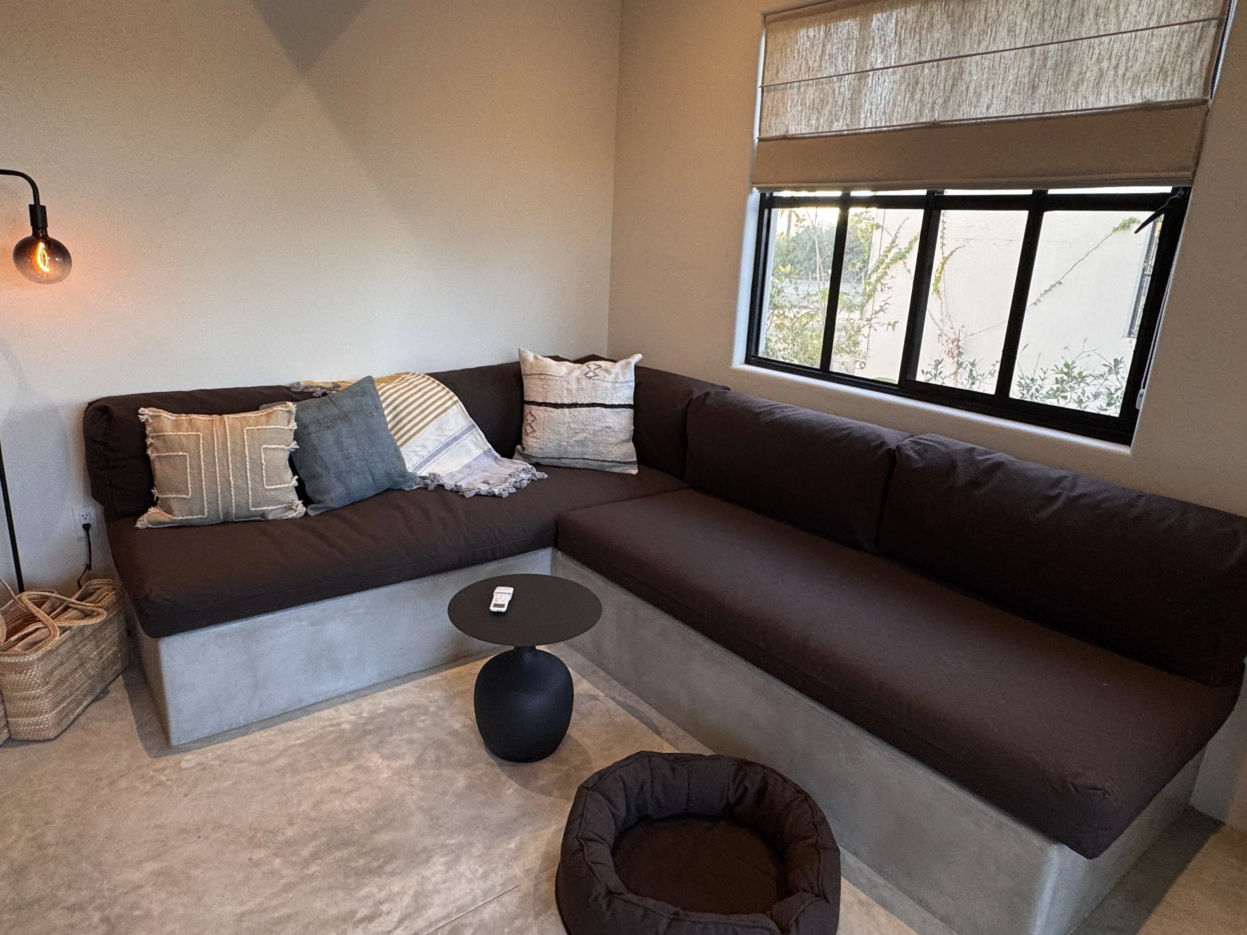 Custom Cushion Set for built-in concrete indoor sofa
