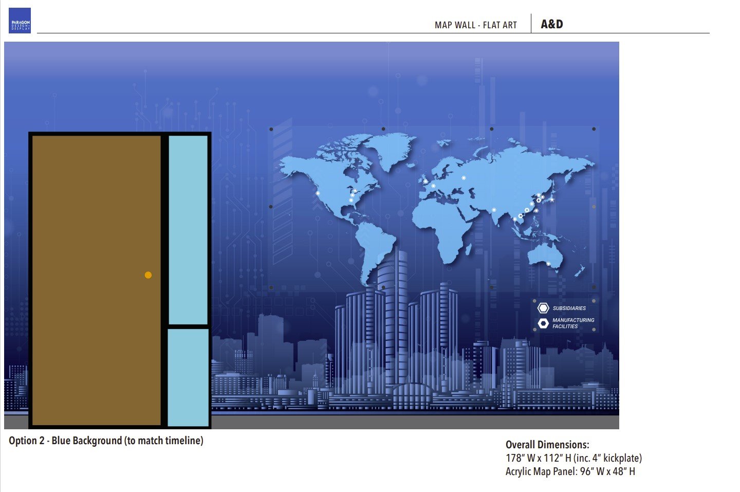 Final flat art for the map wall.