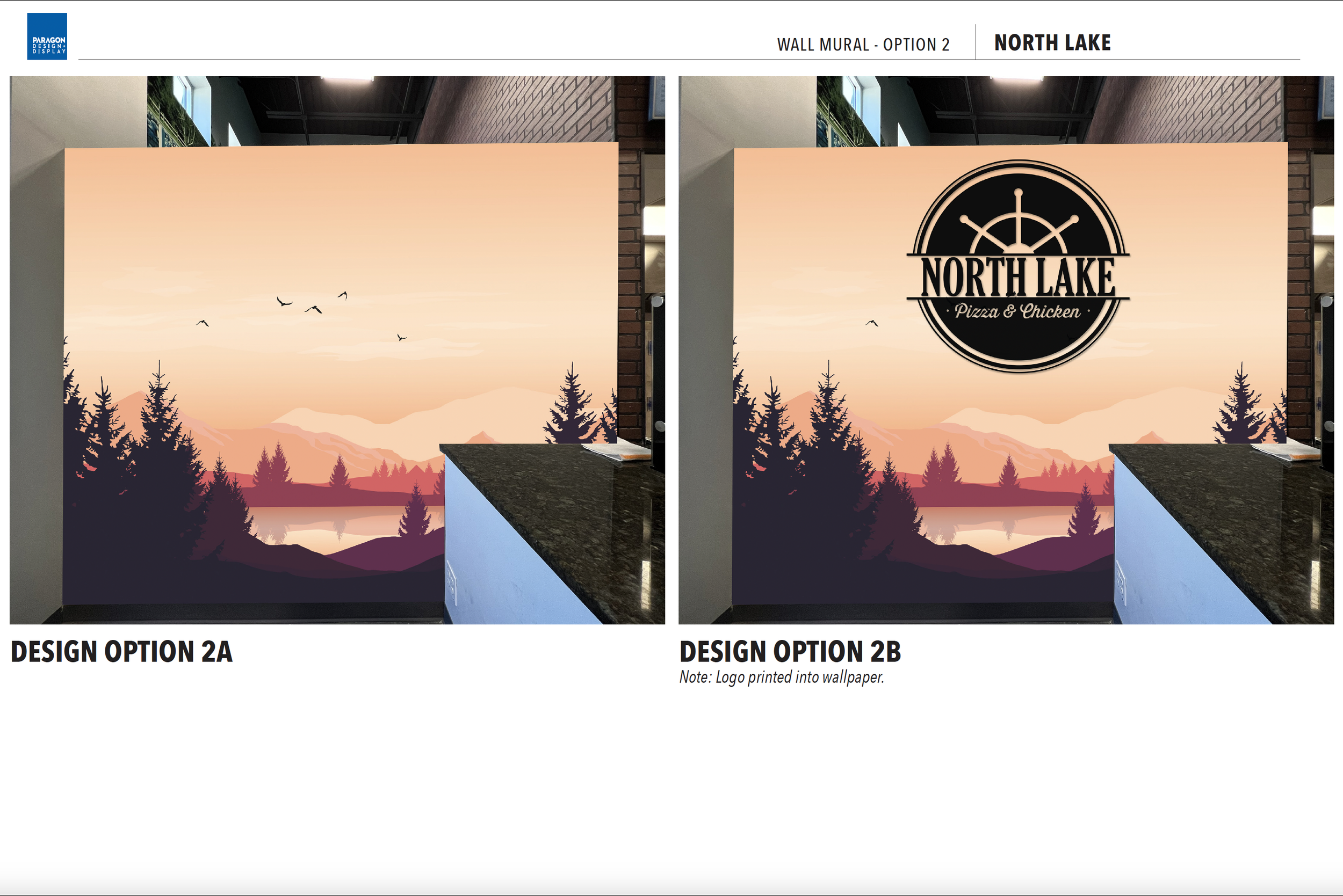 An early design concept for the wallpaper design.
