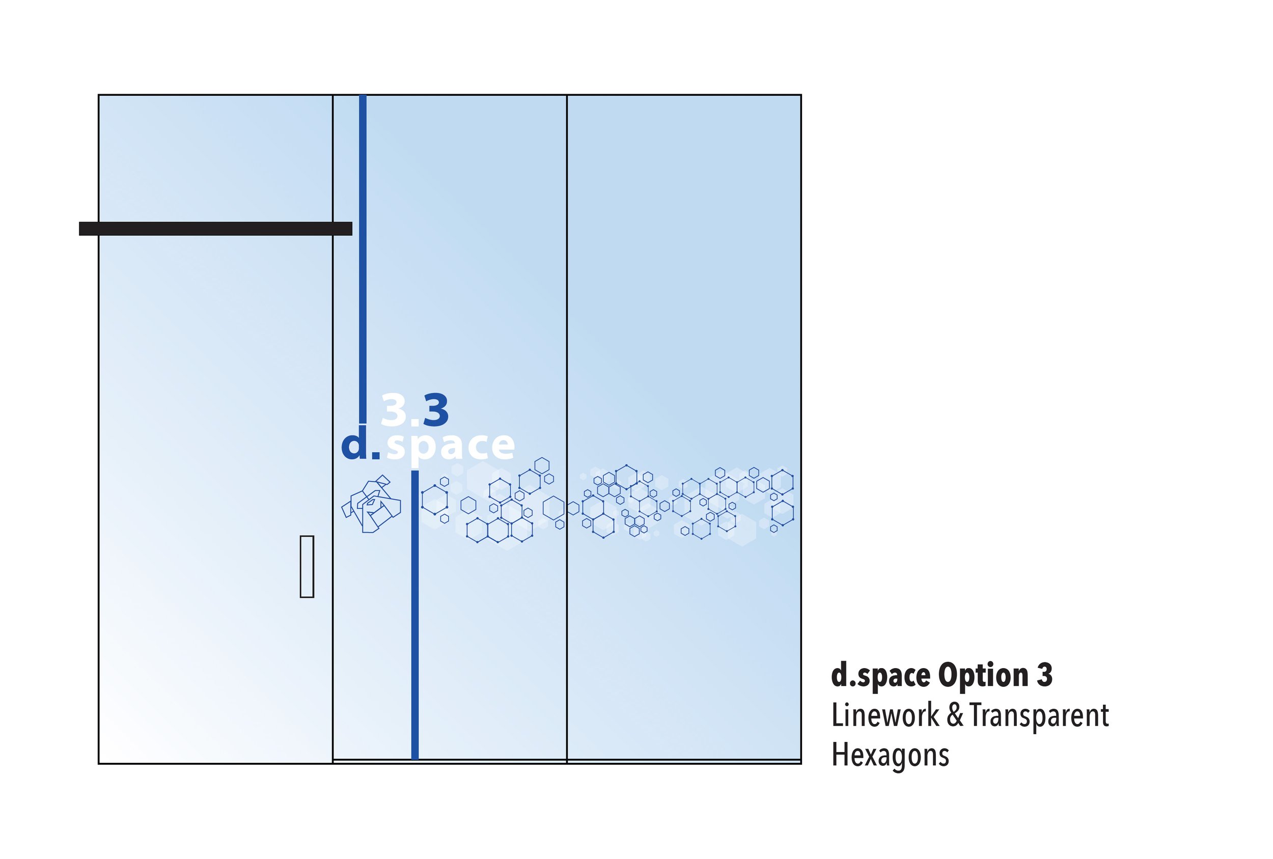 An early concept for the glass decal design.