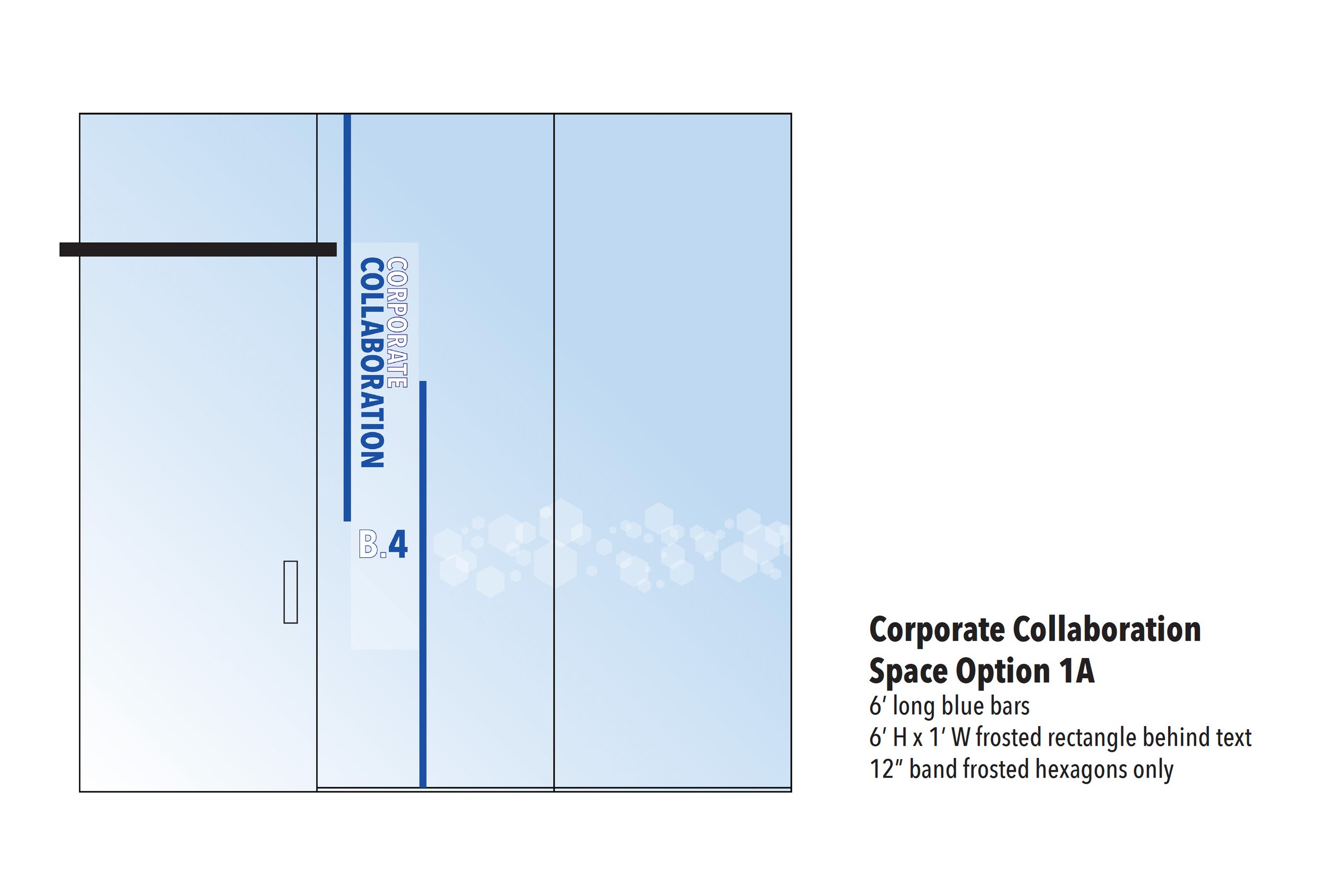 An early concept for the glass decal design.