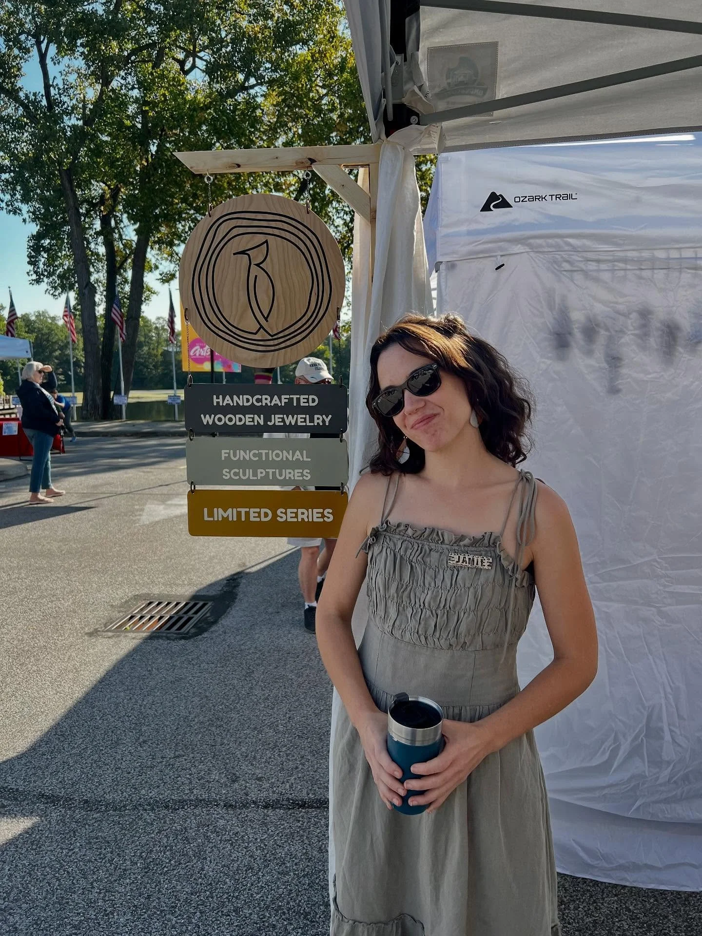 It&rsquo;s a busy weekend! All set up at Berea Arts Fest today from 10&ndash;5 🎨 Find me in the Yellow Lane ✨

#silvaticadesigns #forestfriendlyfashion #bereaartsfest #clevelandartist #woodjewelry #artboothdisplay