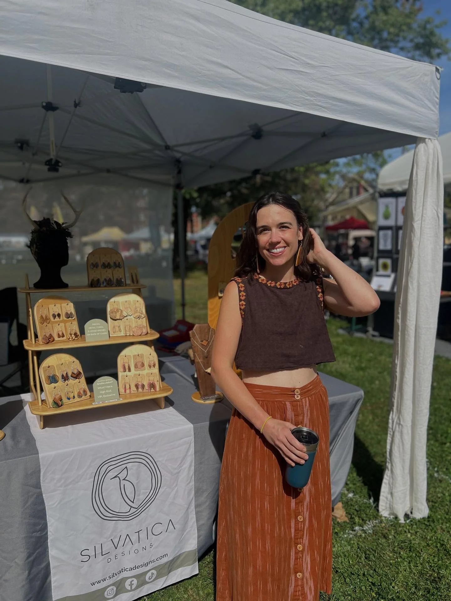 All set up at Tremont Arts and Cultural Festival today from 12:00 - 5:00! Stop by and say hello 👋 
@tremont.arts.fest 

#silvaticadesigns #tremontartsandculturalfestival #clevelandartist #woodjewelry #woodenjewelry #ohioartist