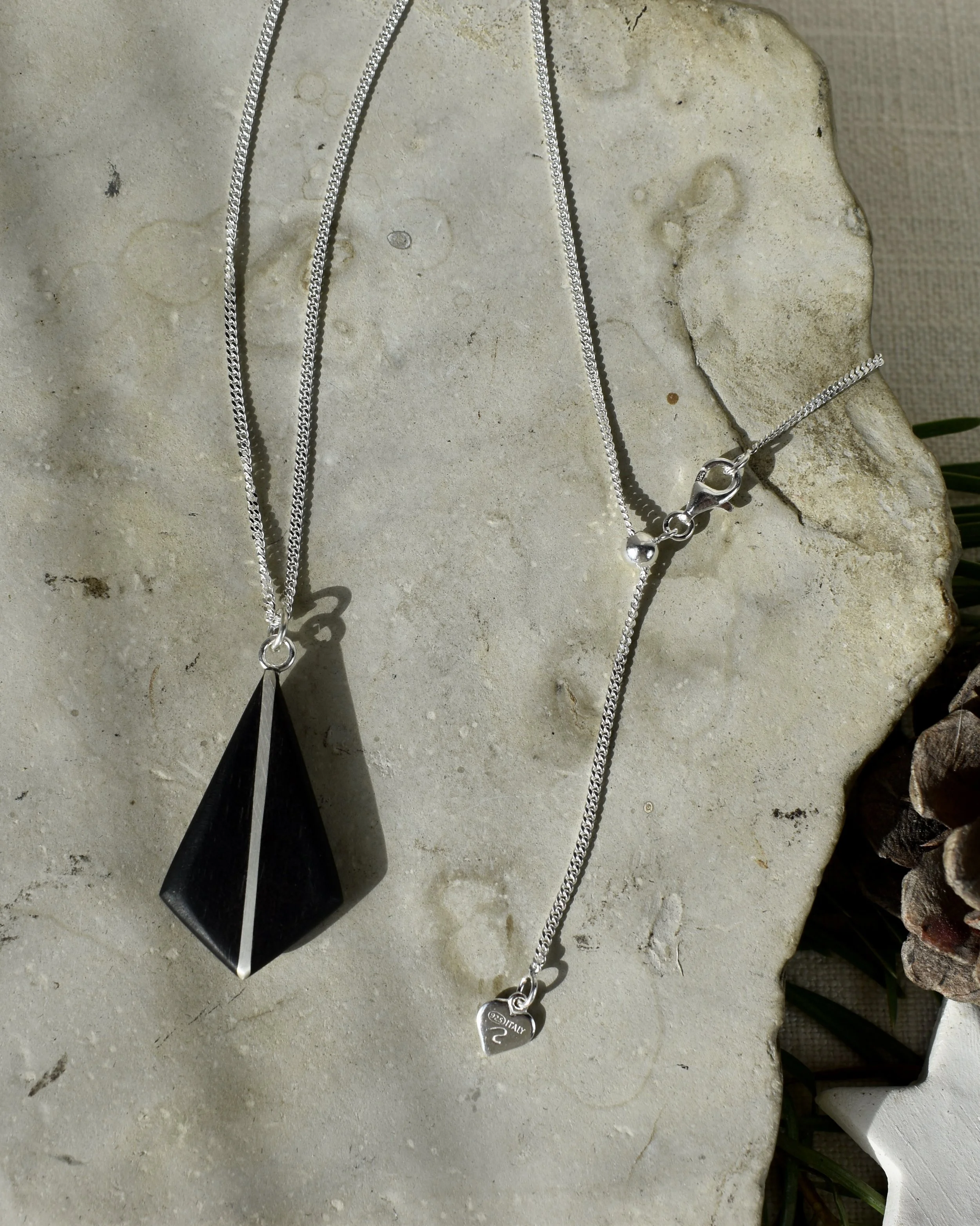 Ebony & Silver Inlay Necklace #2