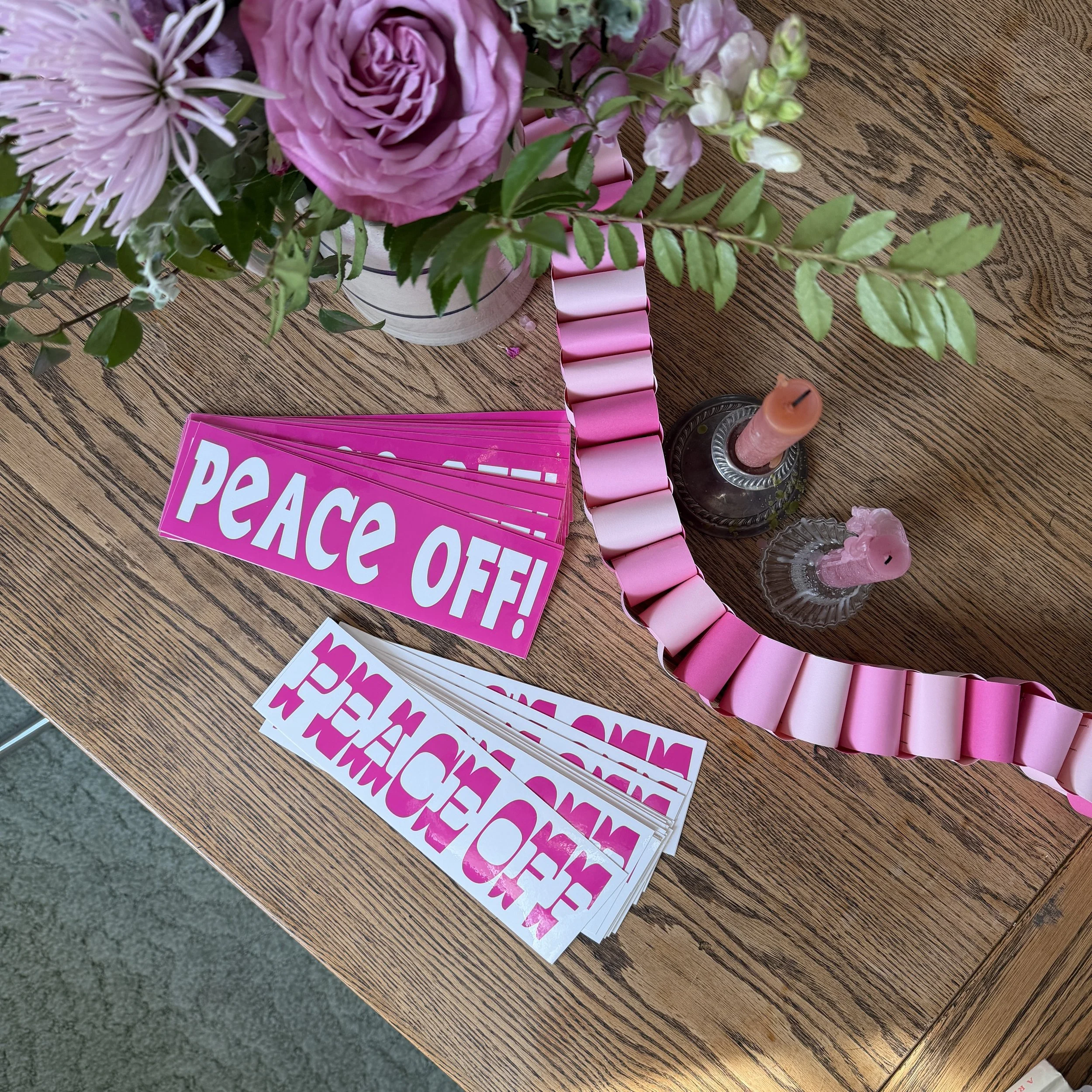 Peace Off Bumper Sticker ☮︎