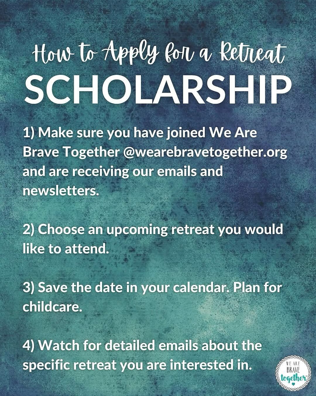 This is your sign to apply for a retreat scholarship and take time just for you. 

We offer at least 3 scholarships (and sometimes more!) to each of our retreats!

You deserve this space to breathe, connect, and be supported.

Swipe to see how simple