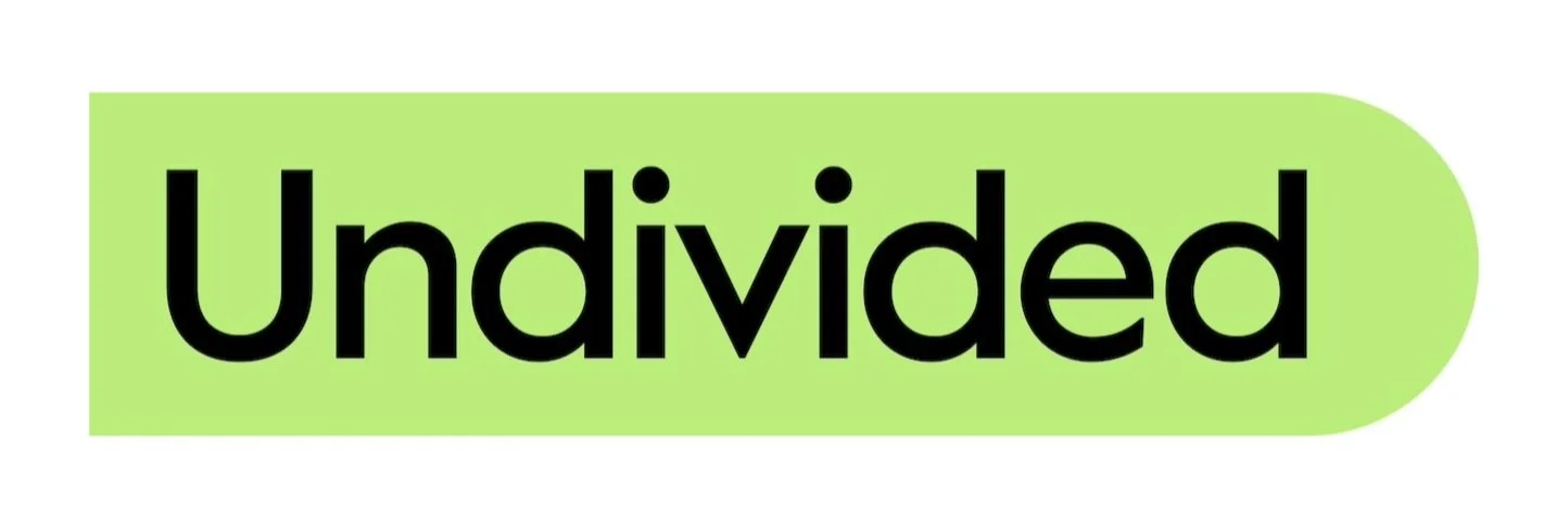 Green label with black text reading 'Undivided'