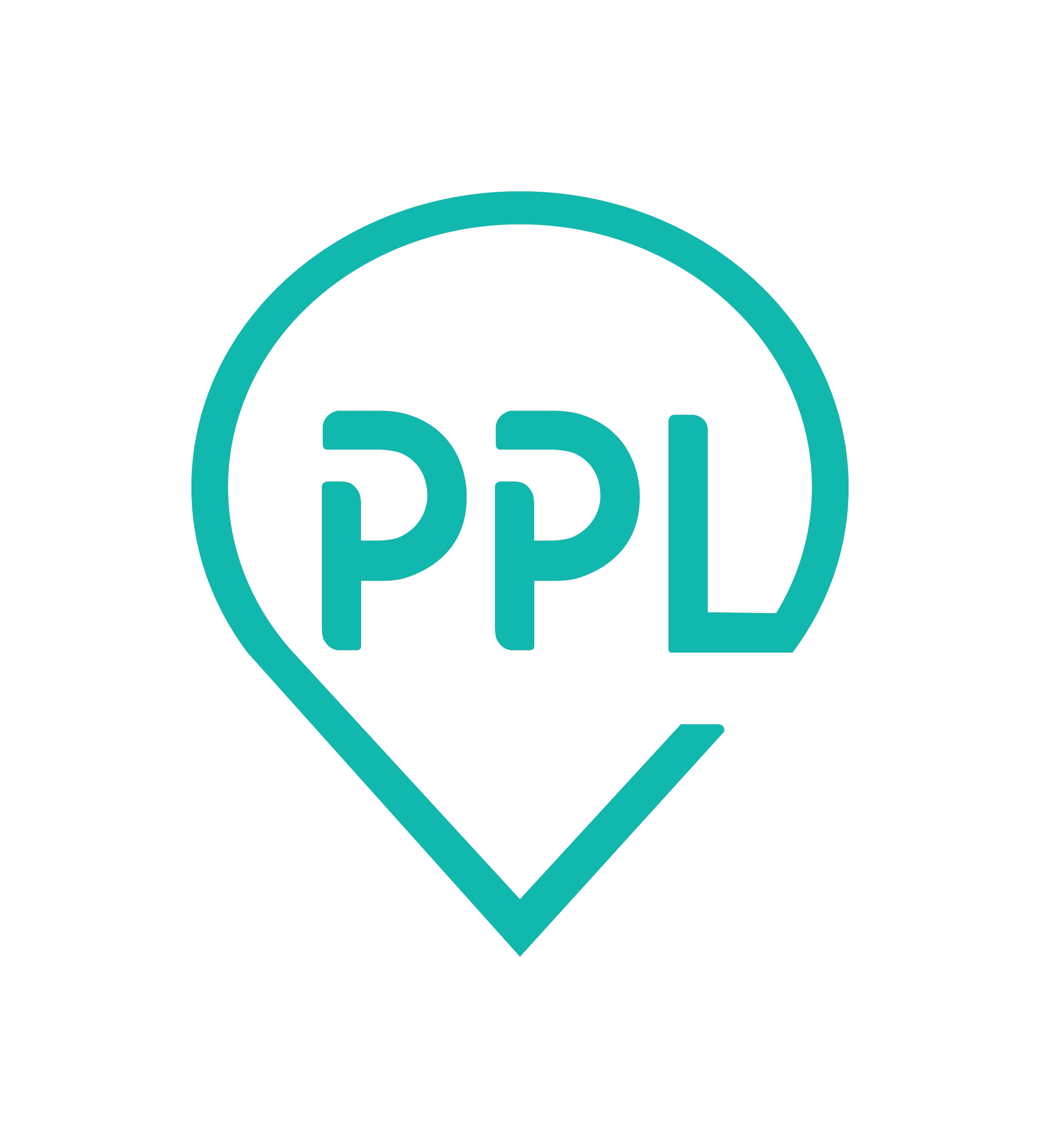 Logo with a location pin outline and the letters 'PPL' inside.