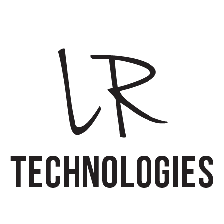 Logo with stylized initials 'LR' above the word 'Technologies' on a black background.
