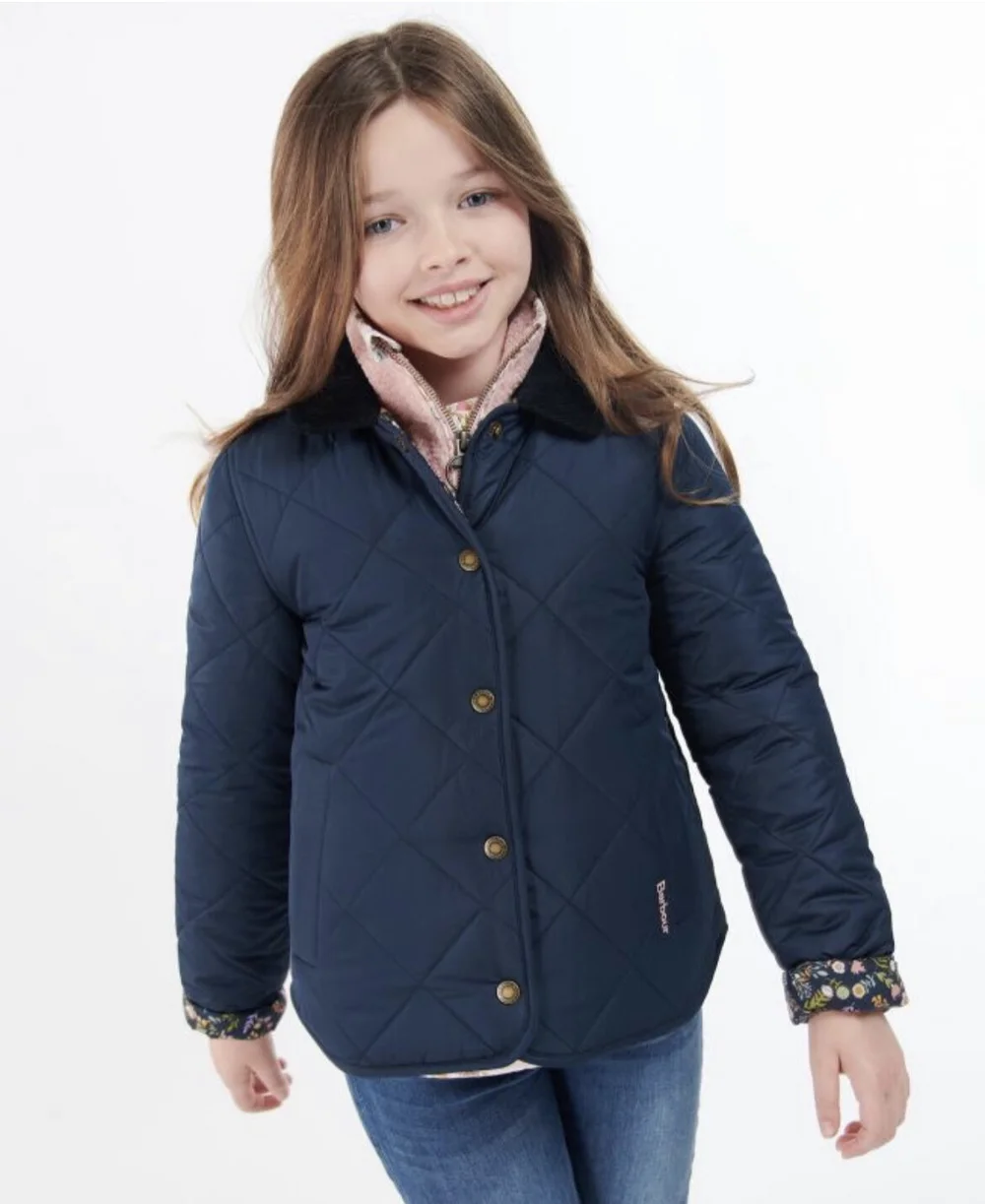 Barbour Foxley Reversible Quilt Jacket Wildflower Tween Boutique