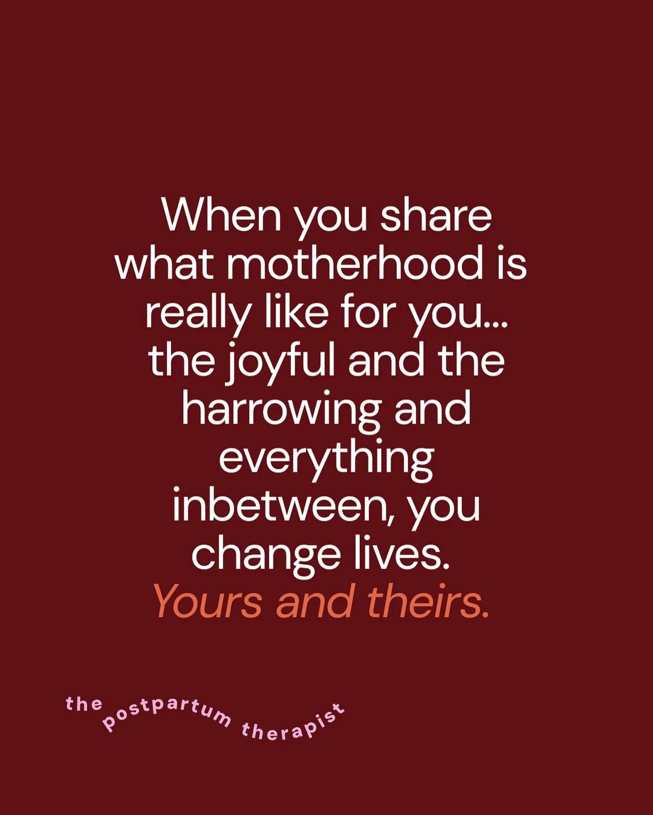Sounds dramatic, but it&rsquo;s true. Our vulnerability and truth-telling breaks the silence of motherhood - the &ldquo;I&rsquo;m fine&rdquo; facade that keeps others out and our real experiences locked inside begins to fade. When you take a risk and