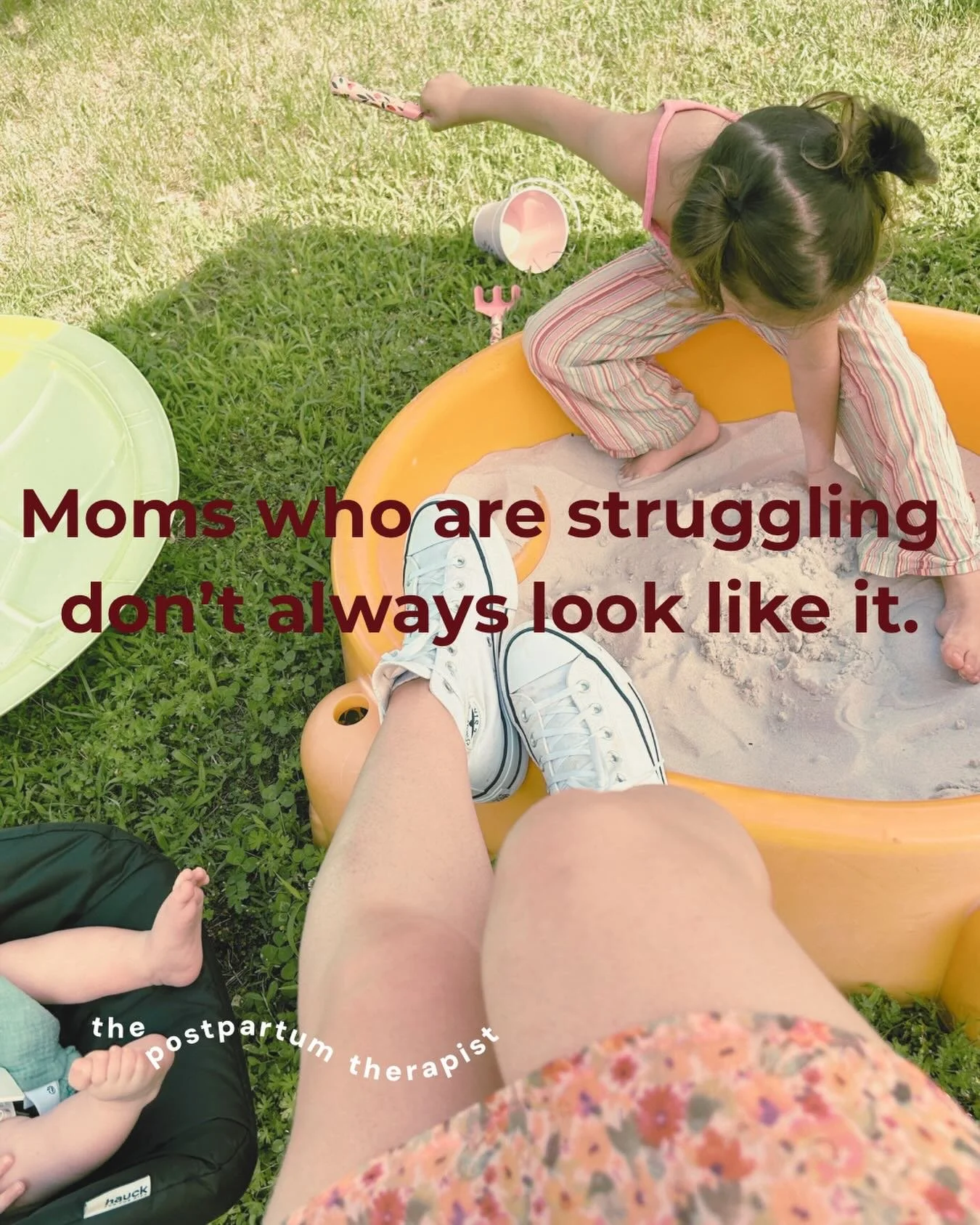 Moms have to keep going&hellip;keep functioning, keep doing all the things and taking care of everyone- even when they&rsquo;re struggling. This isn&rsquo;t a good thing, it&rsquo;s a very unfortunate necessity. 

Society leans so hard on moms, that 