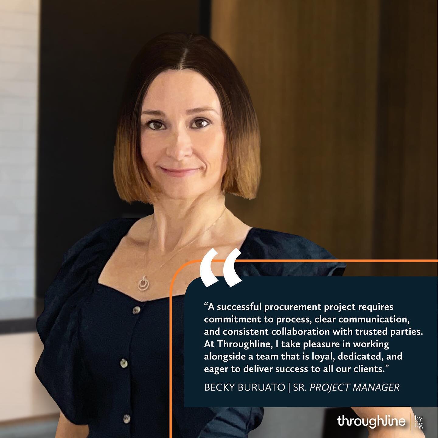 Meet Becky Buruato, Sr. Project Manager at Throughline by IIG.👋&nbsp;

Becky, along with her 8-year-old son, 2 dogs and fish, call Illinois home. With over 15 years in hospitality procurement, Becky Buruato is a leading expert in purchasing and proj