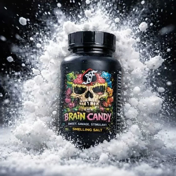 🚨 ARNOLDS RELEASE - MARCH 2026 🚨

Try our new BRAIN CANDY smelling salts coming this Spring! 

These will be an Arnold Exclusive but if you pre-order now we will add your bottles in with our big expo order! 

Candy scented, but savage enough to sho