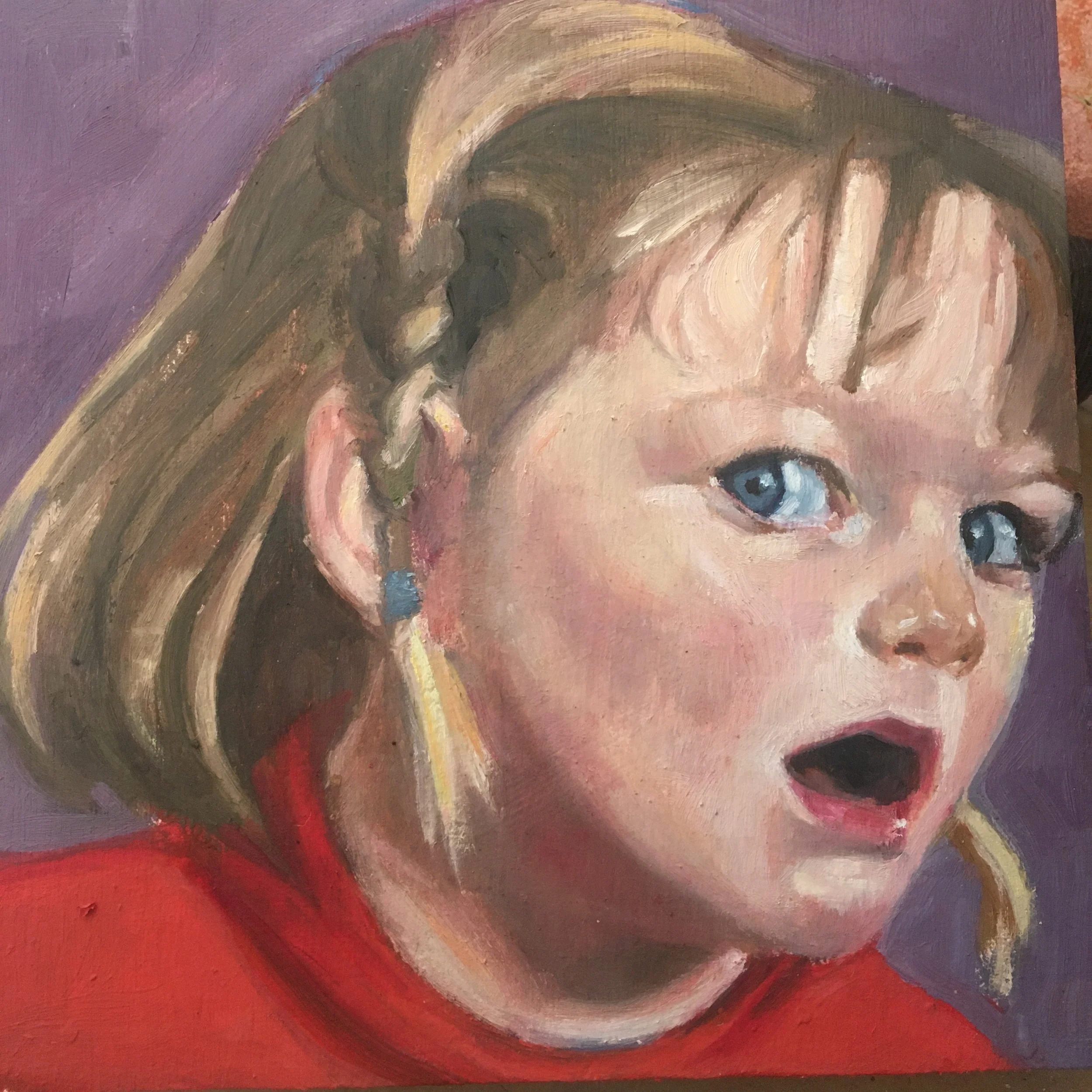 fiona at three
 6x 6"
