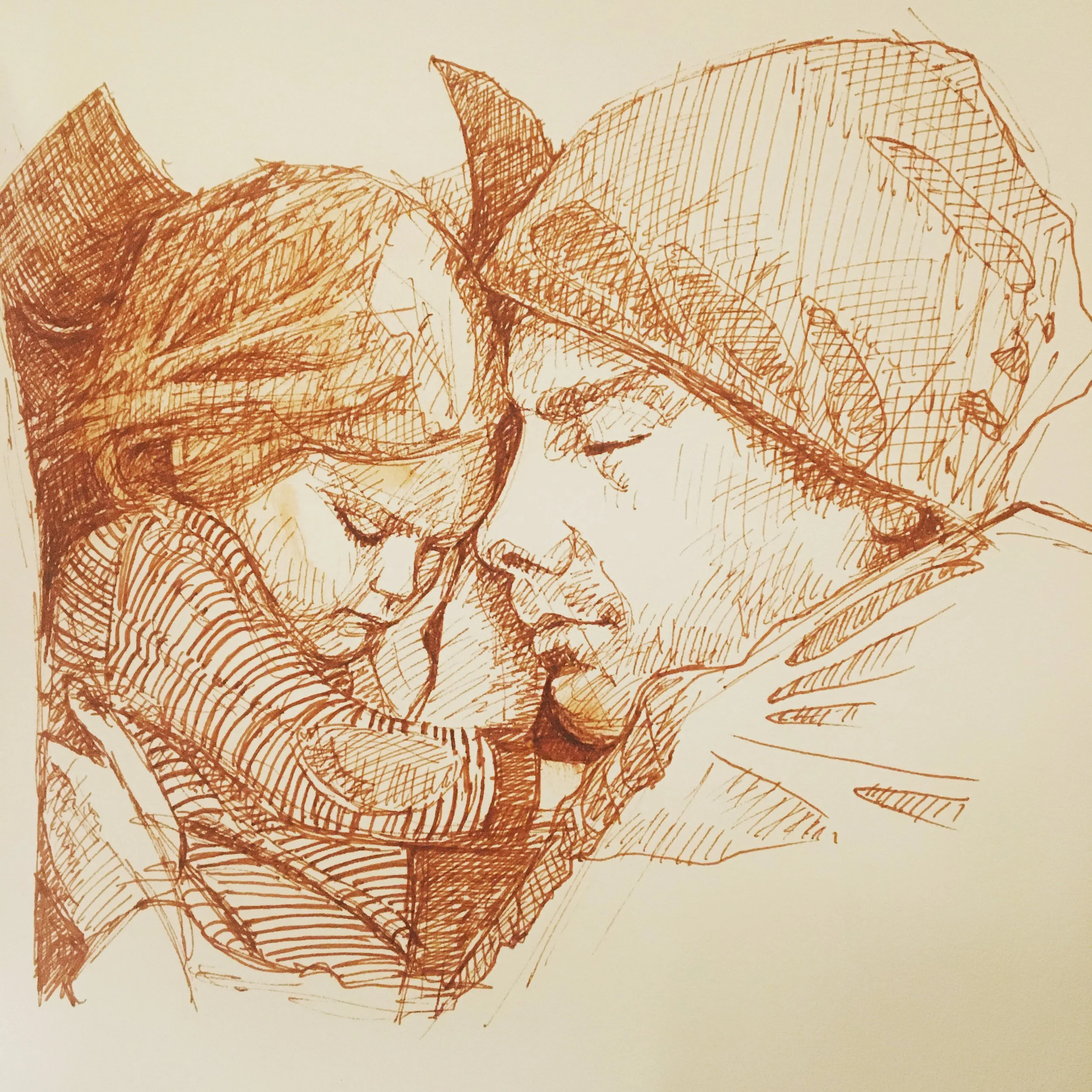 "family naps", sketchbook