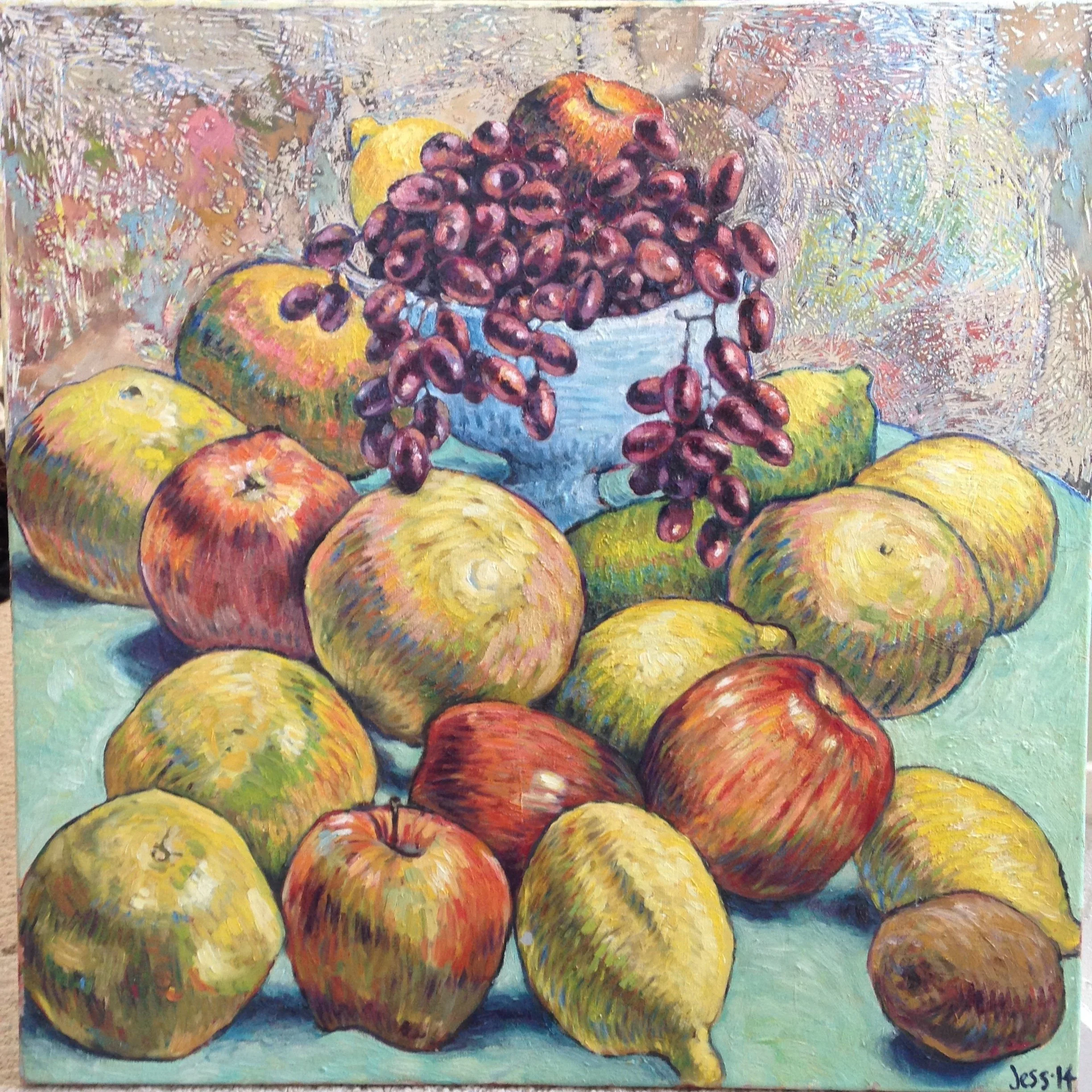 pile of fruit
40x40 
oil on canvas