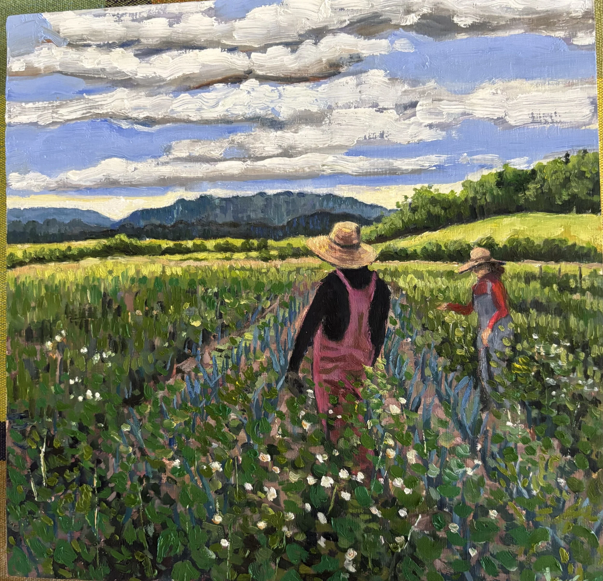 weeding leeks
12x12"
sold