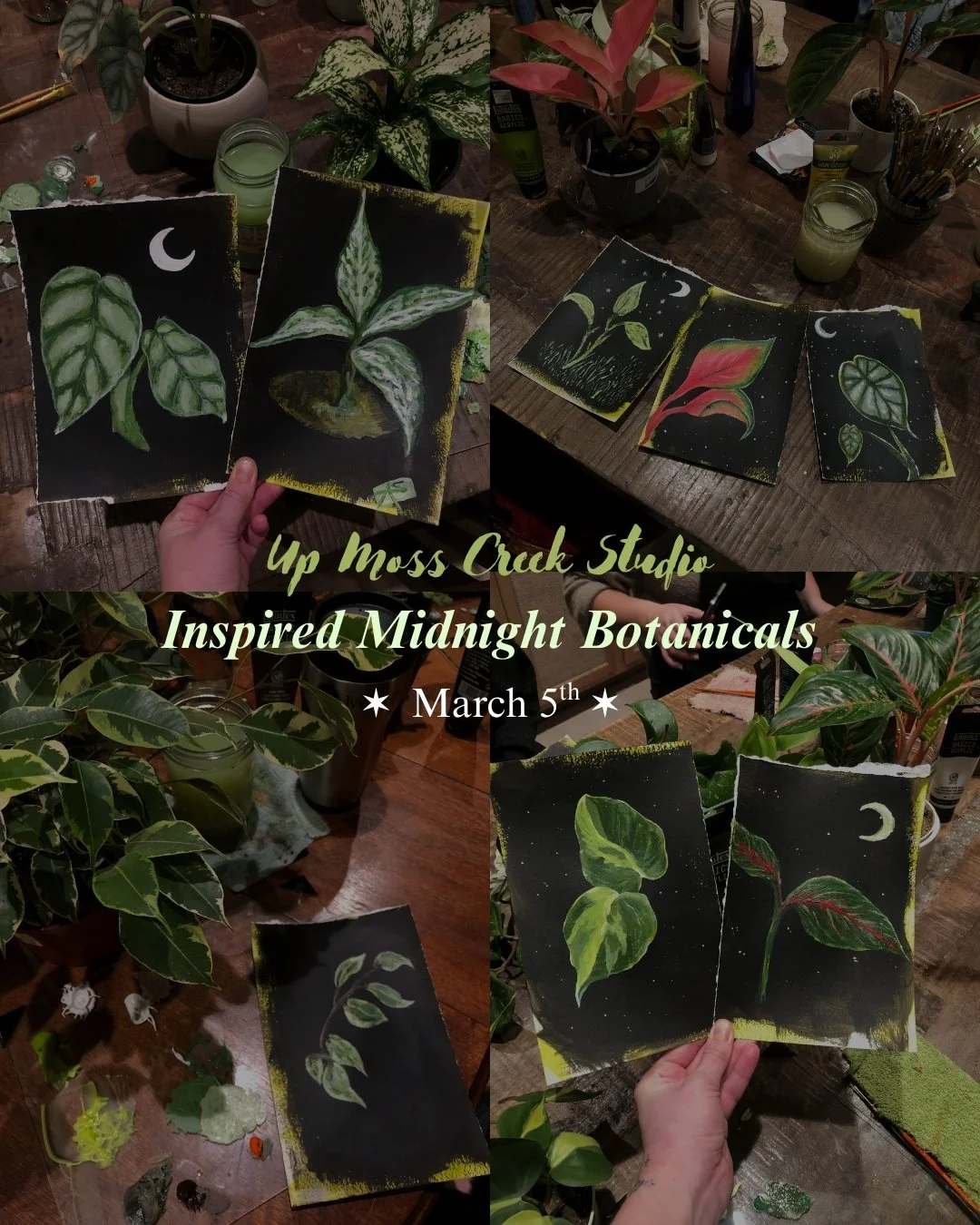 Midnight Botanicals Painting Class