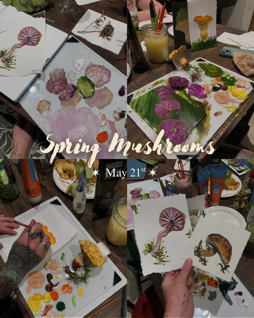 Spring Mushrooms Painting Class- 5/21
