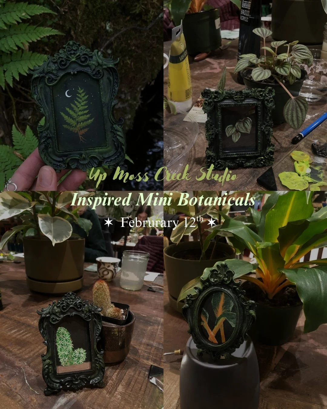 Mini Botanical Painting Class (Mini Frame Included!)- 2/12