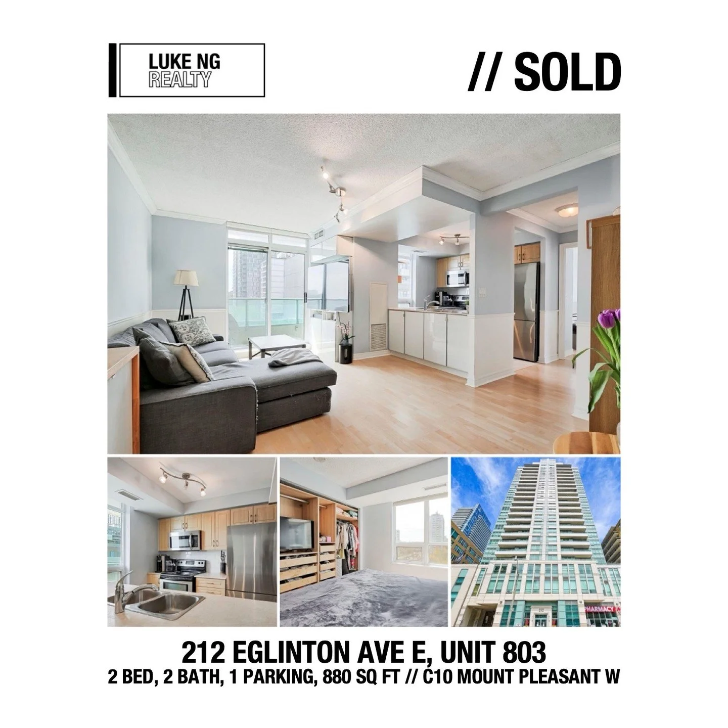 Amazing value near Yonge &amp; Eglinton! 

Congrats to my buyer clients for securing this spacious two bedroom, two bathroom unit with parking for around $700 per sq ft, with reasonable fees that include hydro and water. I'm excited for you to move i