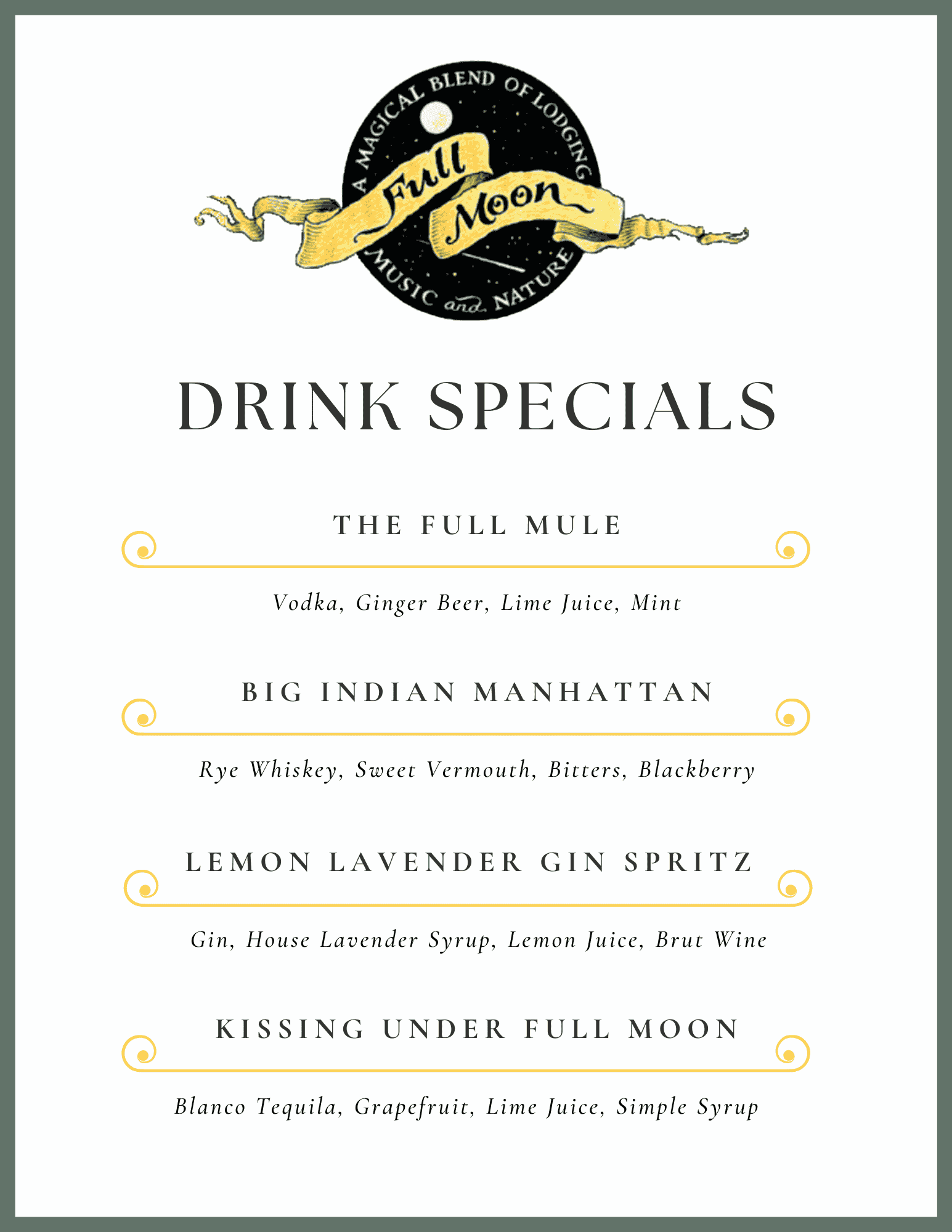 Bar Menu Design | Enhance Your Venue — Higgins Design