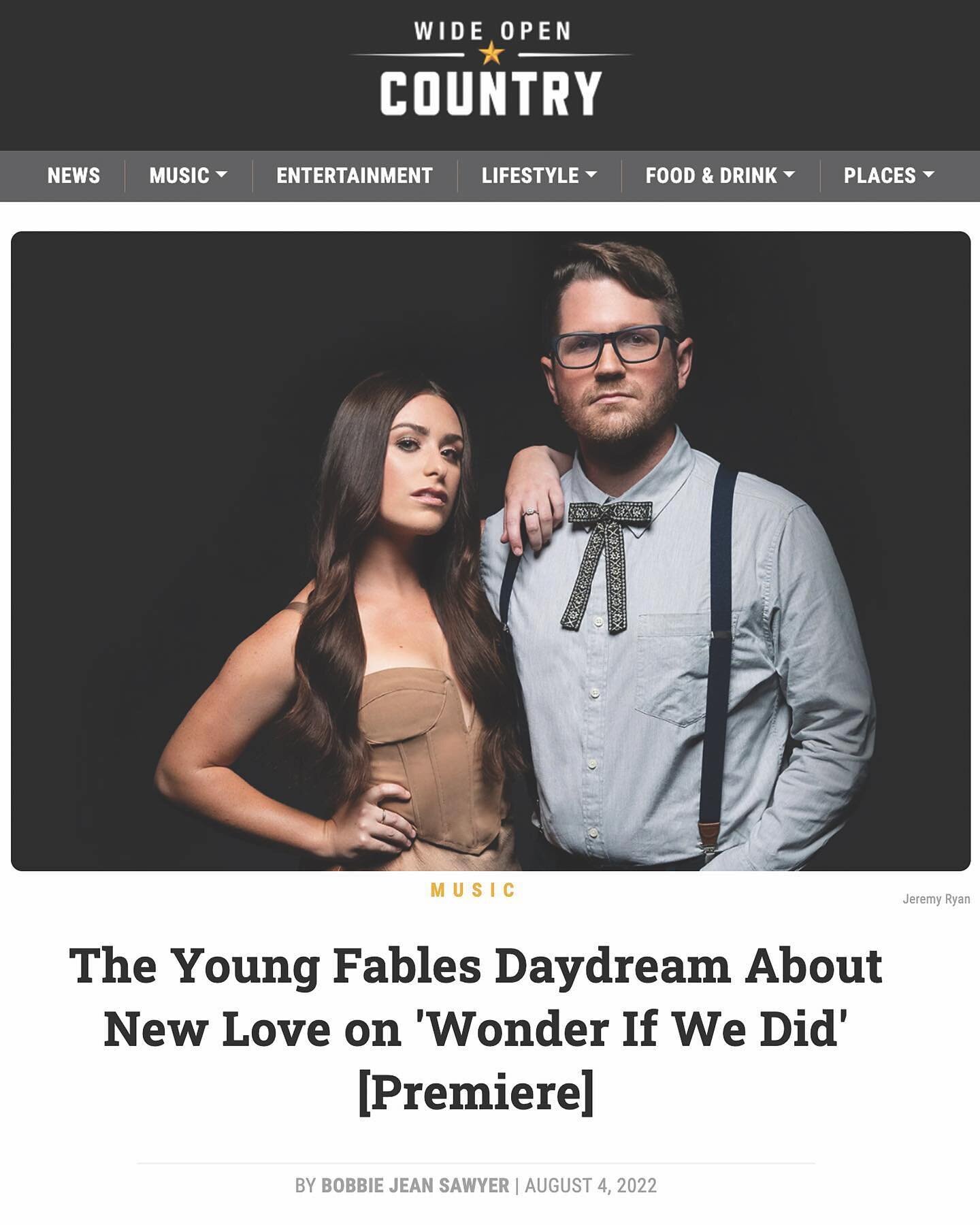 PRESS: always a pleasure to see @theyoungfablesofficial smiling from the front page of @wideopencountry :) #labelservices #nashville #team #newmusic 📸: @jeremyryan